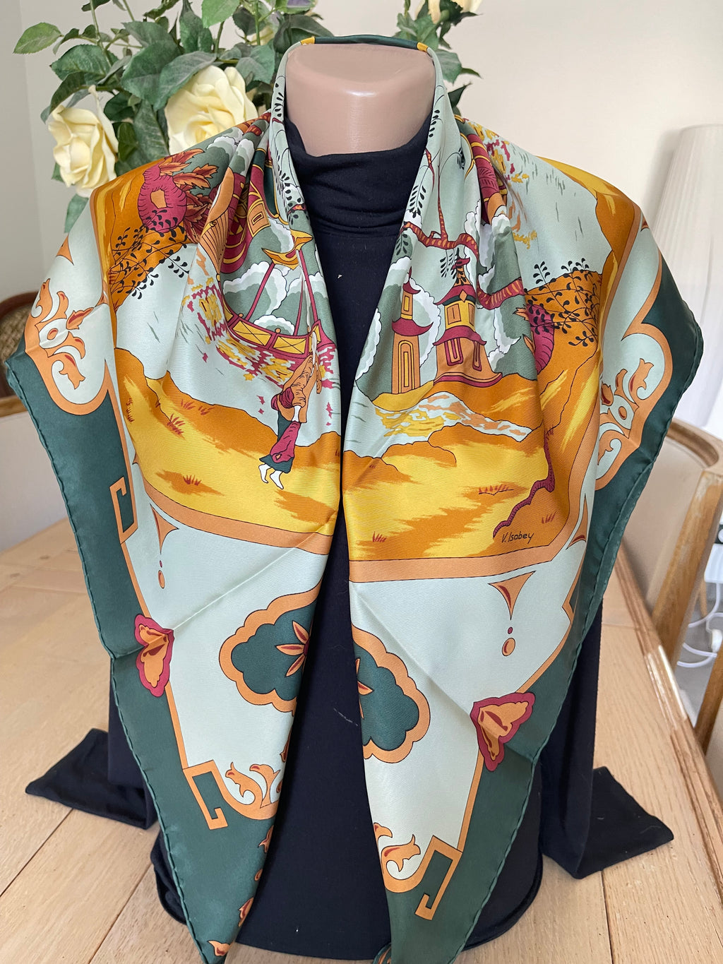 ARCO carré foulard scarf schal sjaal seide soie silk