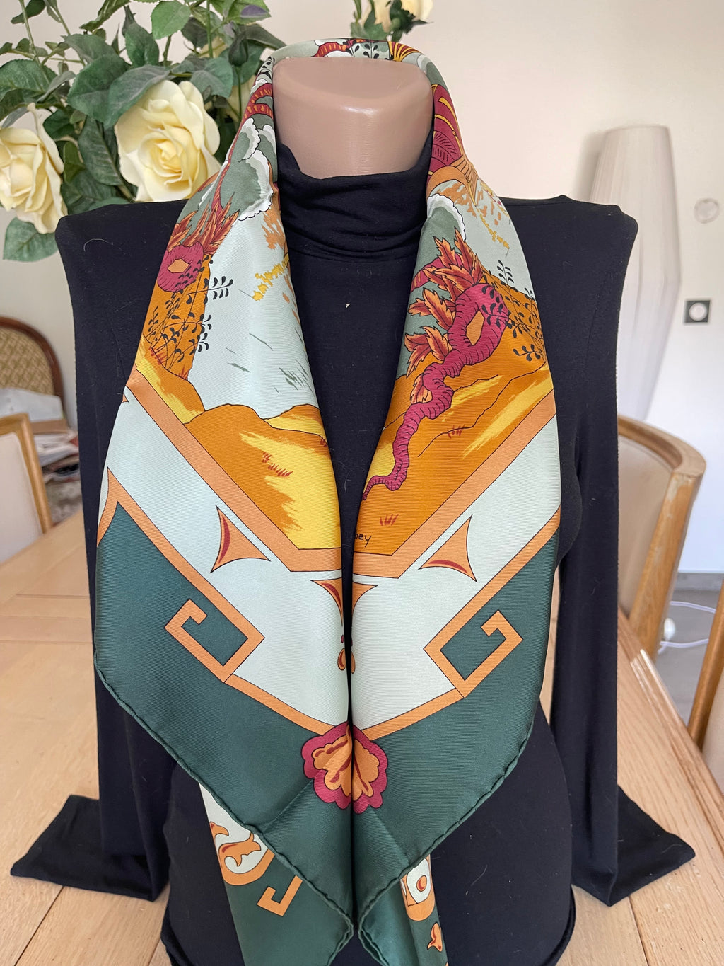 ARCO carré foulard scarf schal sjaal seide soie silk