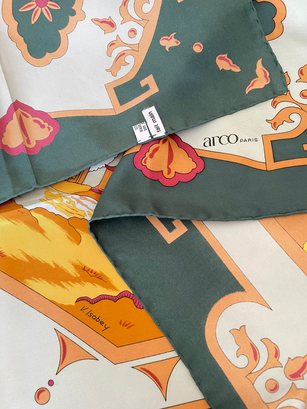 ARCO carré foulard scarf schal sjaal seide soie silk