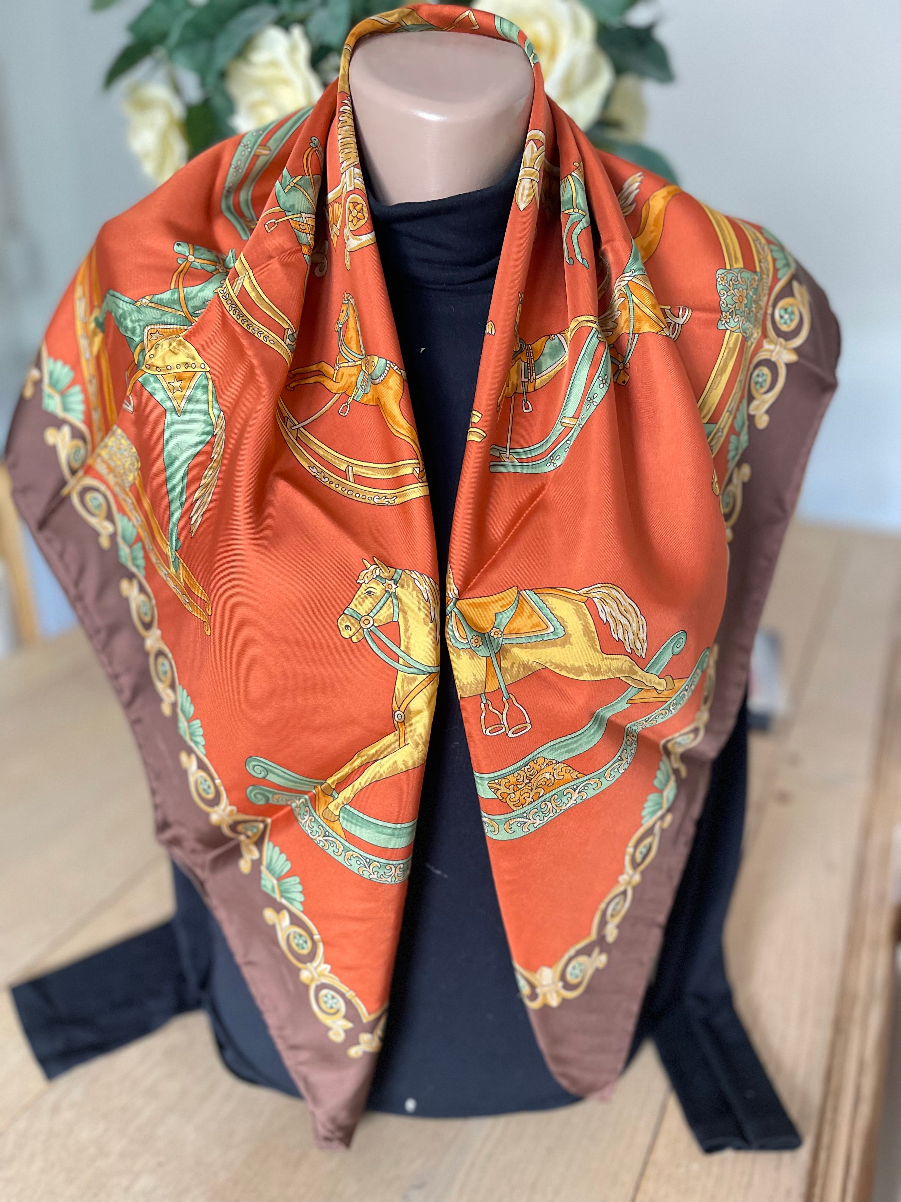 PAUL VERLAINE carré foulard schal scarf seide soie silk