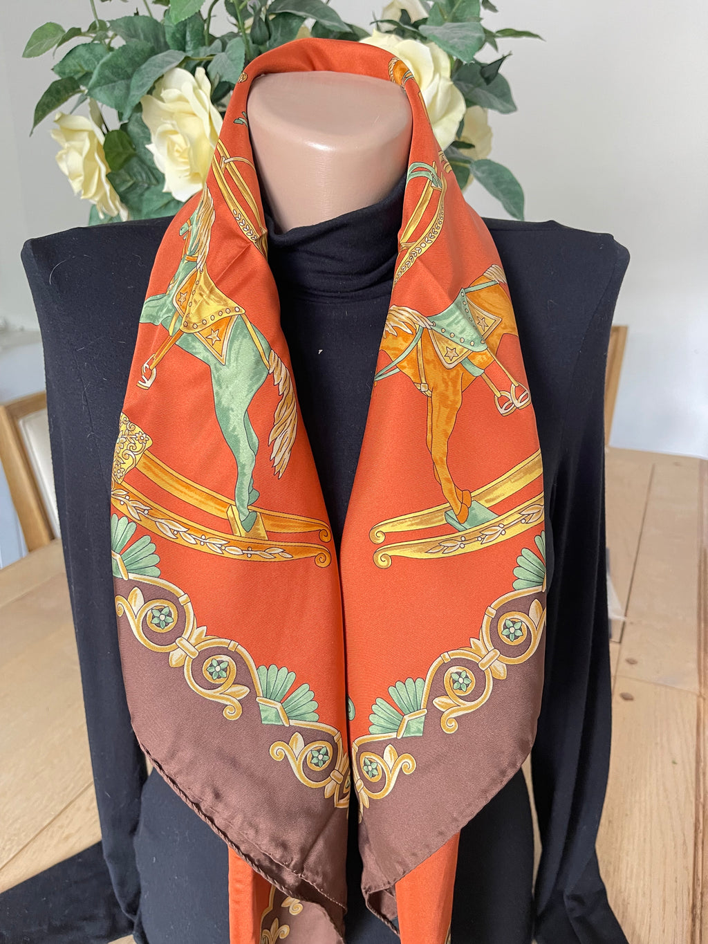 PAUL VERLAINE carré foulard schal scarf seide soie silk