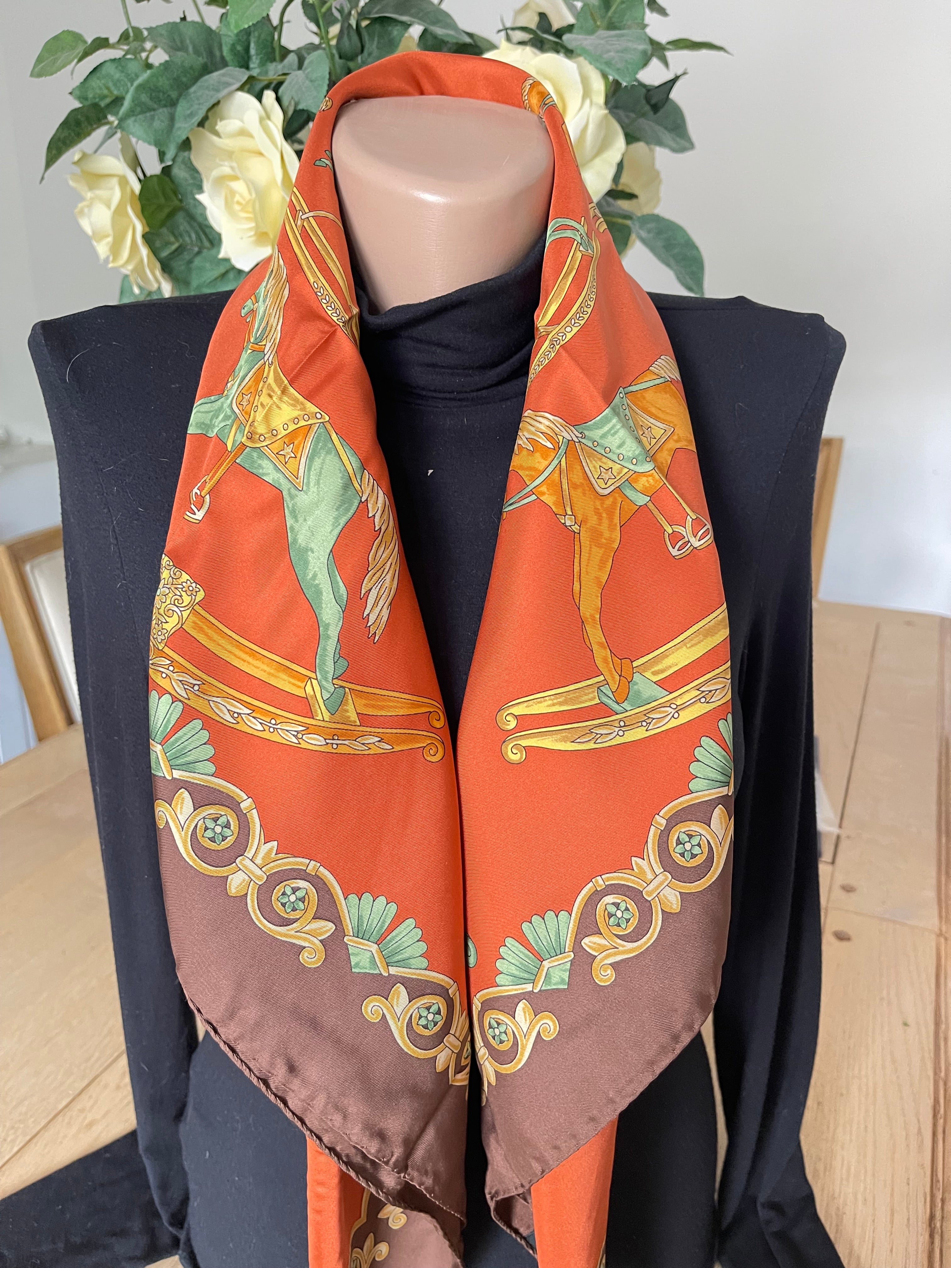 PAUL VERLAINE carré foulard schal scarf seide soie silk