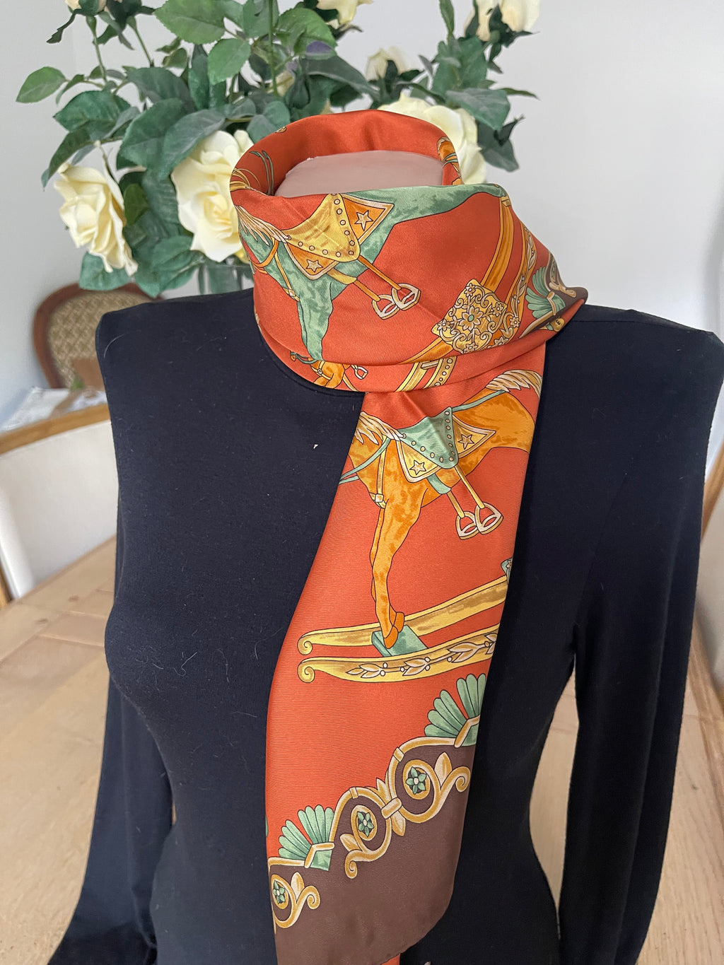 PAUL VERLAINE carré foulard schal scarf seide soie silk