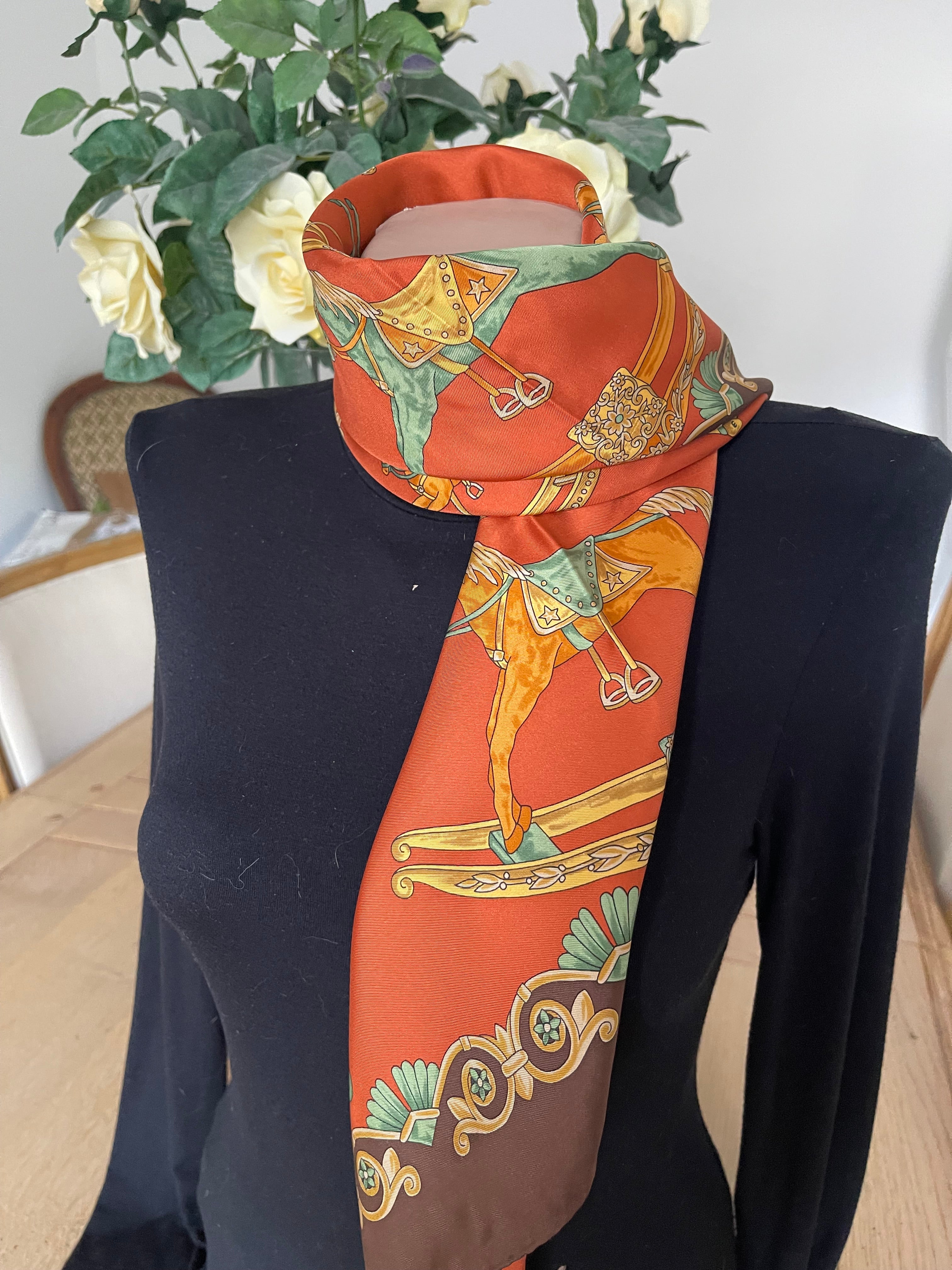 PAUL VERLAINE carré foulard schal scarf seide soie silk