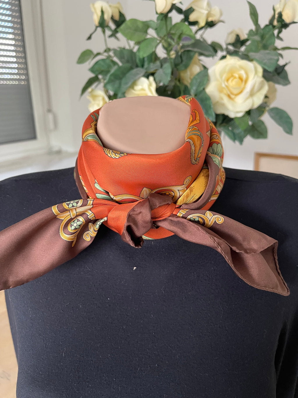 PAUL VERLAINE carré foulard schal scarf seide soie silk