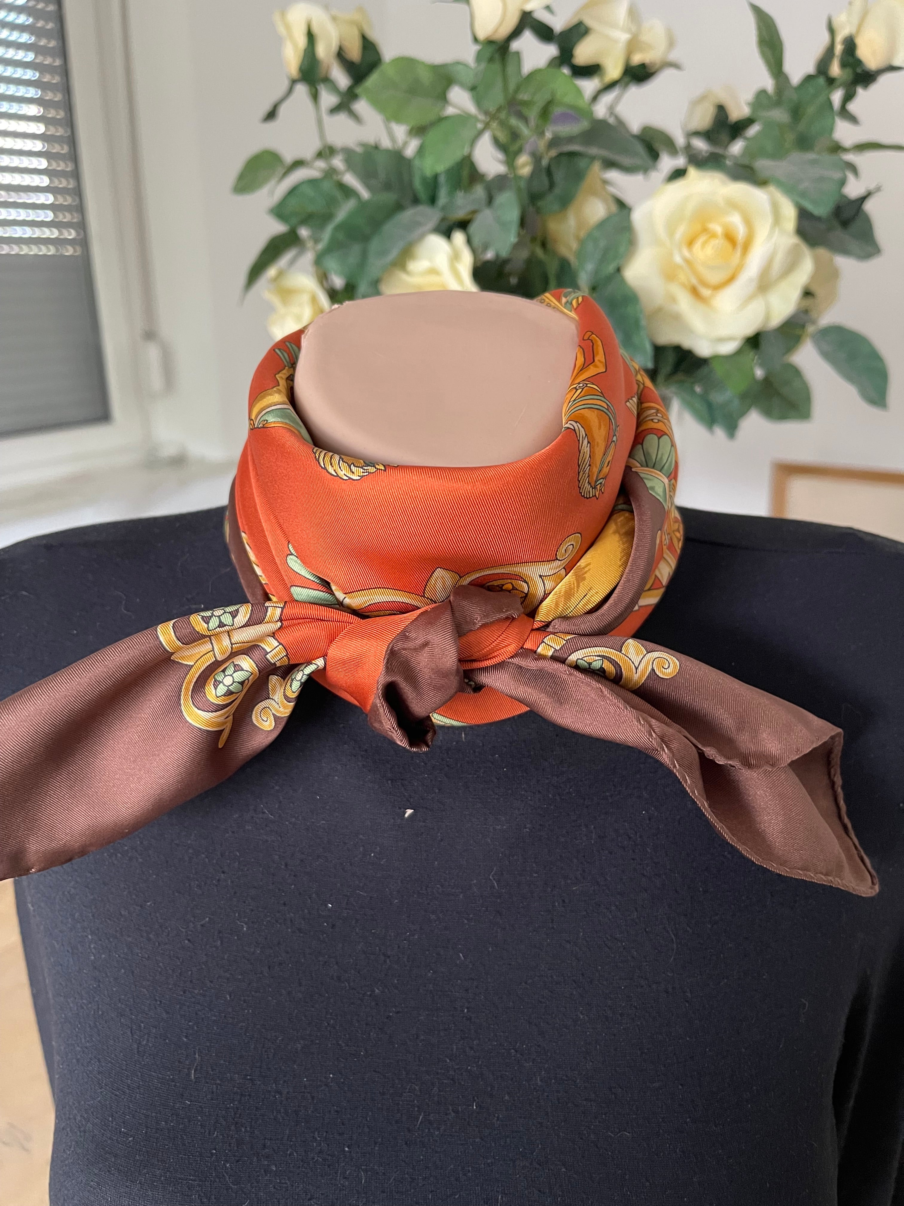 PAUL VERLAINE carré foulard schal scarf seide soie silk