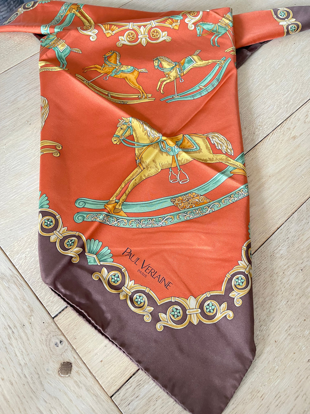 PAUL VERLAINE carré foulard schal scarf seide soie silk
