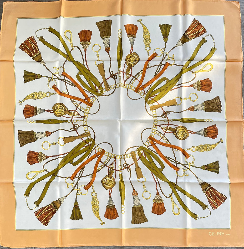 CELINE foulard scard schal carre silk soie seide