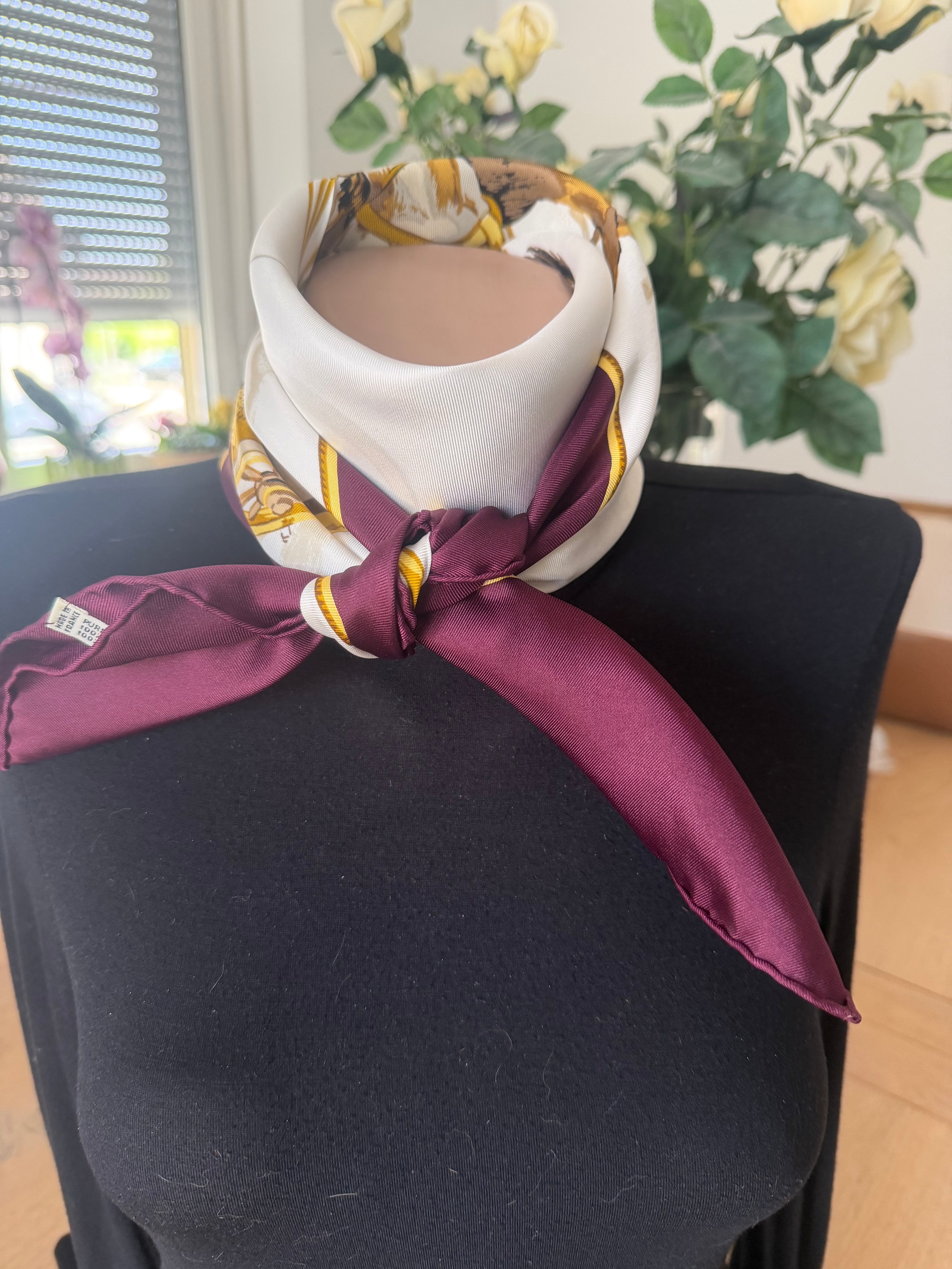 Pignat carré foulard scarf schal sjaal seide soie silk