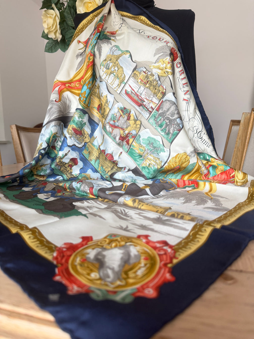 R DI RATTI carré foulard scarf seide silk soie sjaal schal
