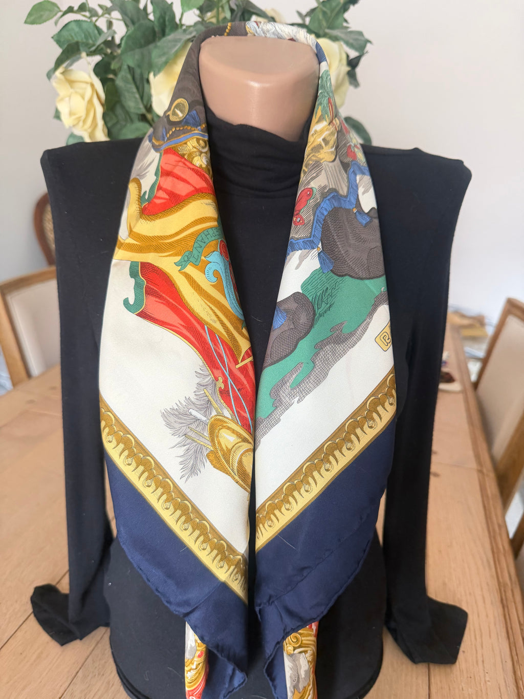 R DI RATTI carré foulard scarf seide silk soie sjaal schal