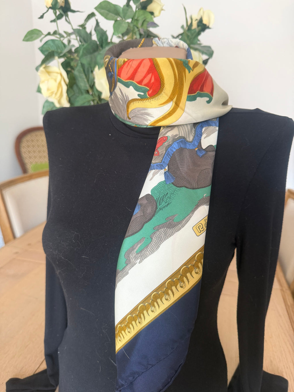R DI RATTI carré foulard scarf seide silk soie sjaal schal