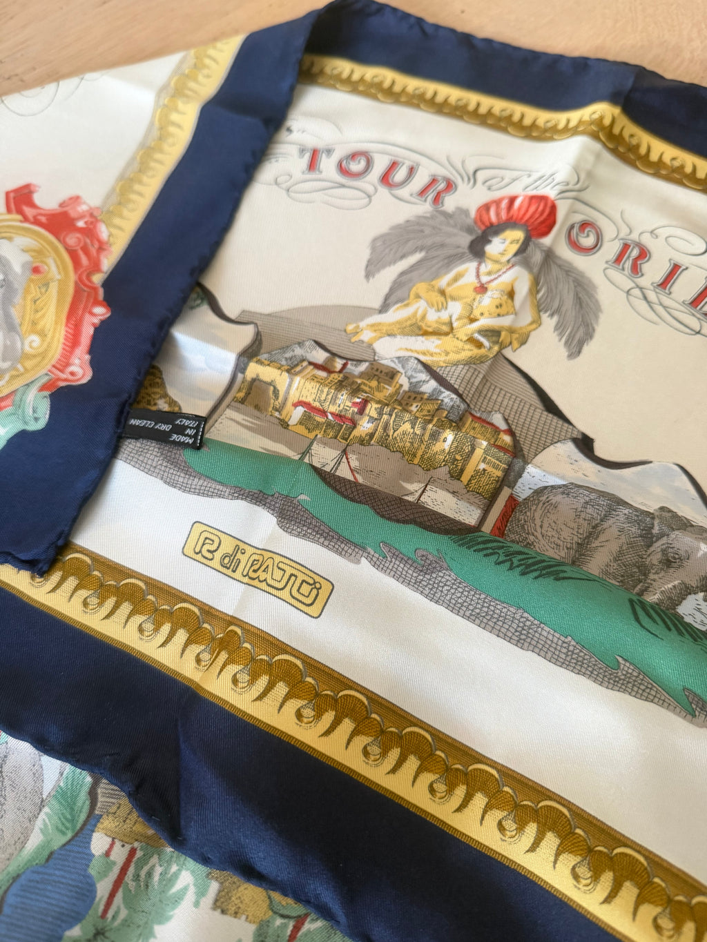 R DI RATTI carré foulard scarf seide silk soie sjaal schal