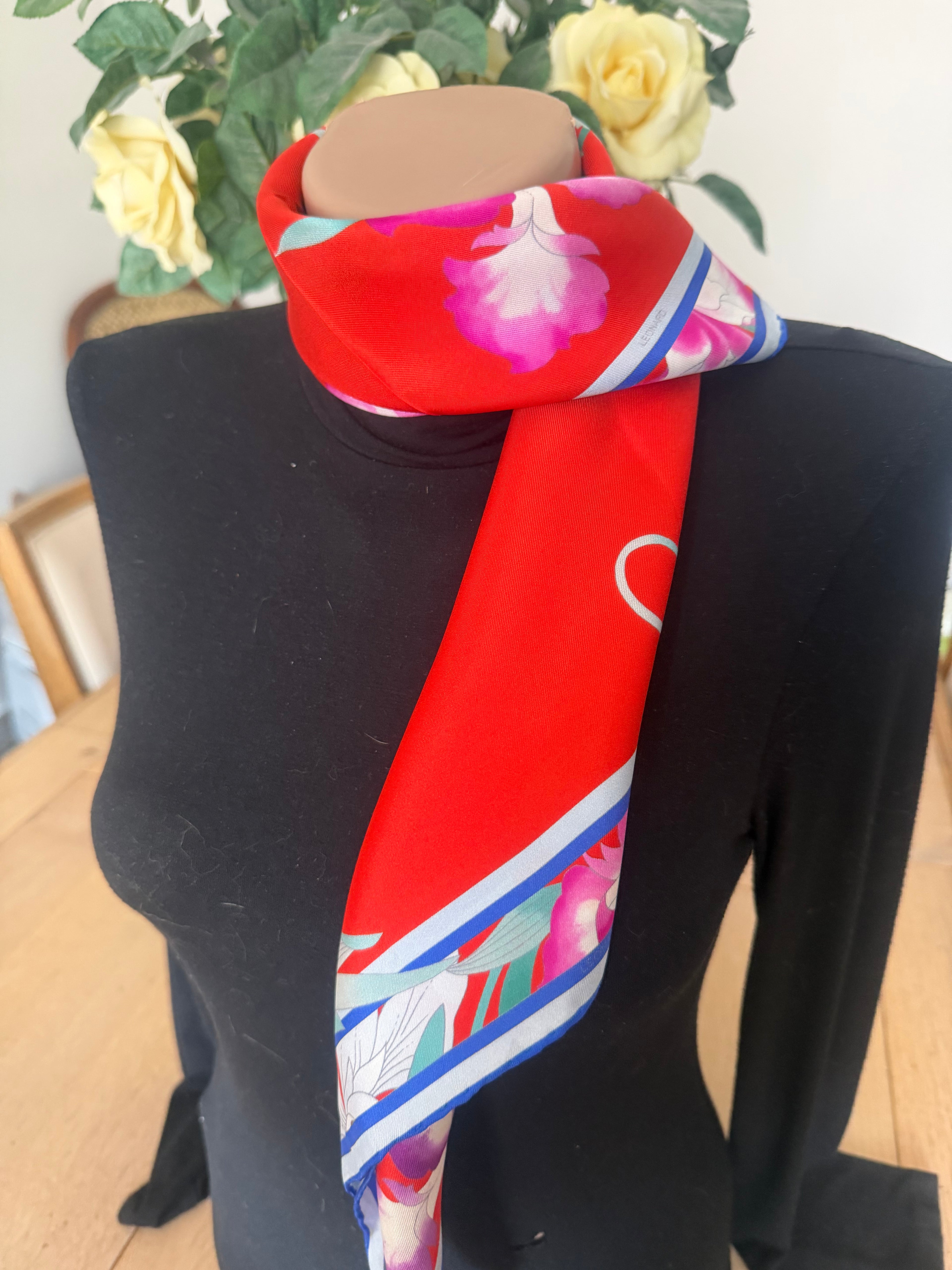 LEONARD carré foulard silk scarf schal sjaal seide soie