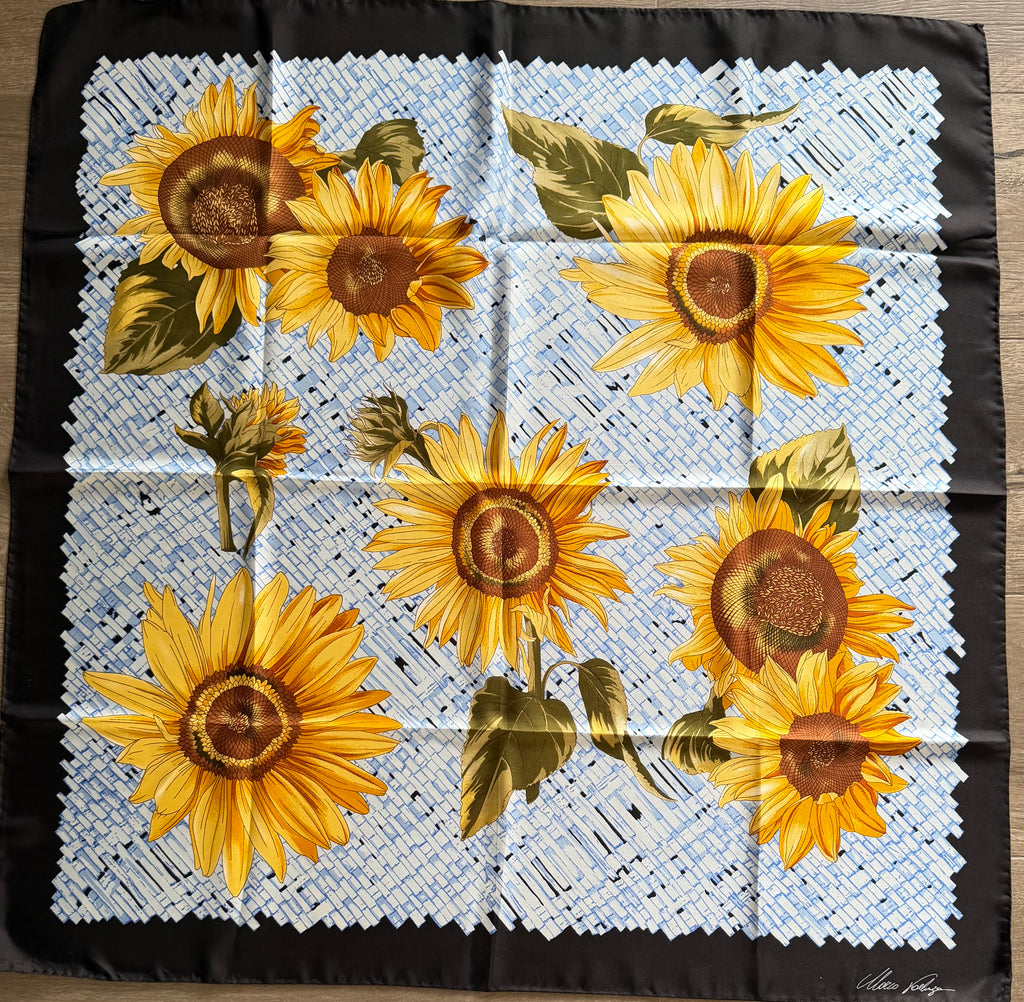 MARCO FOELUZA carré foulard scarf schal sjaal seide soie silk