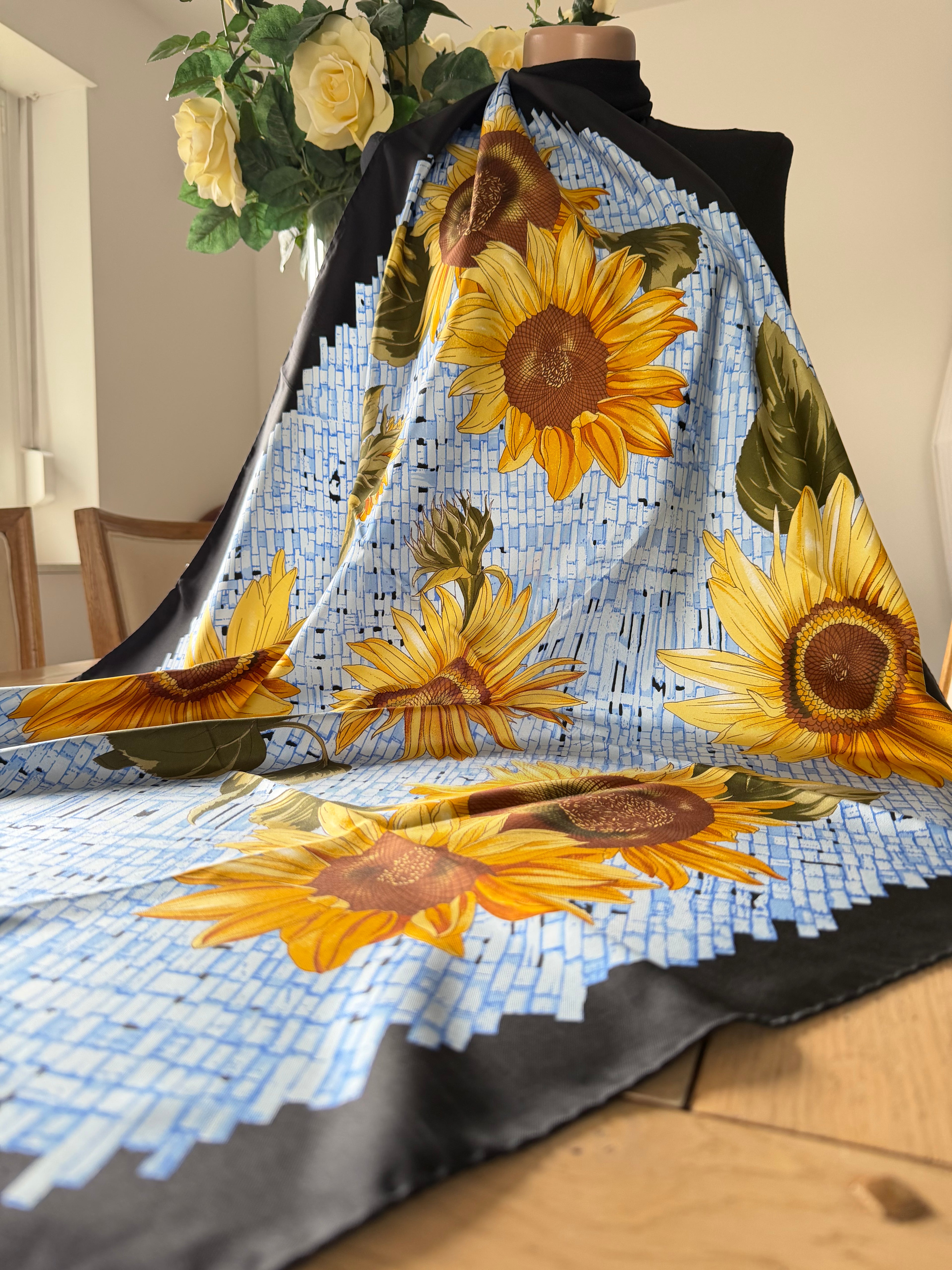 MARCO FOELUZA carré foulard scarf schal sjaal seide soie silk