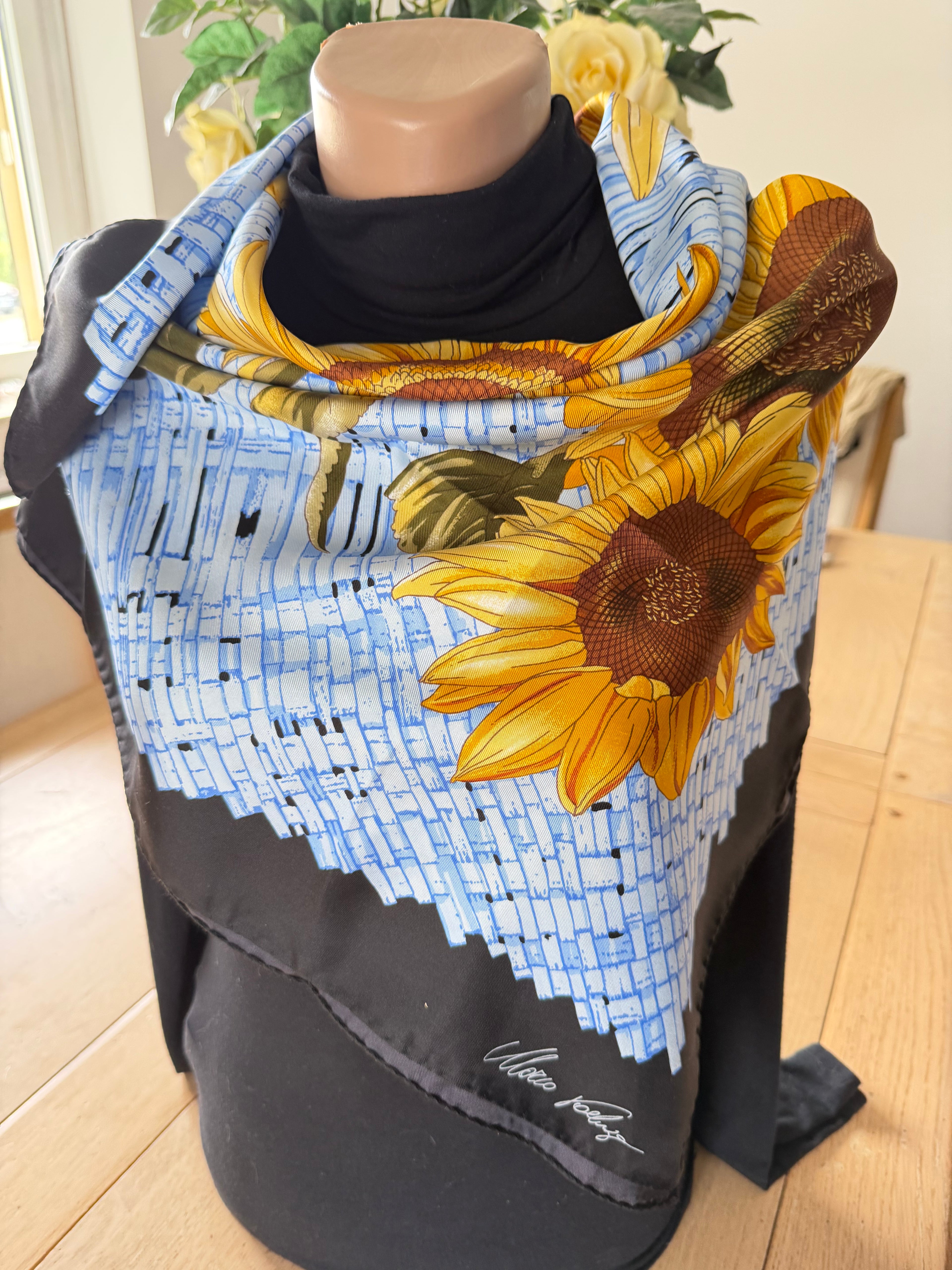 MARCO FOELUZA carré foulard scarf schal sjaal seide soie silk