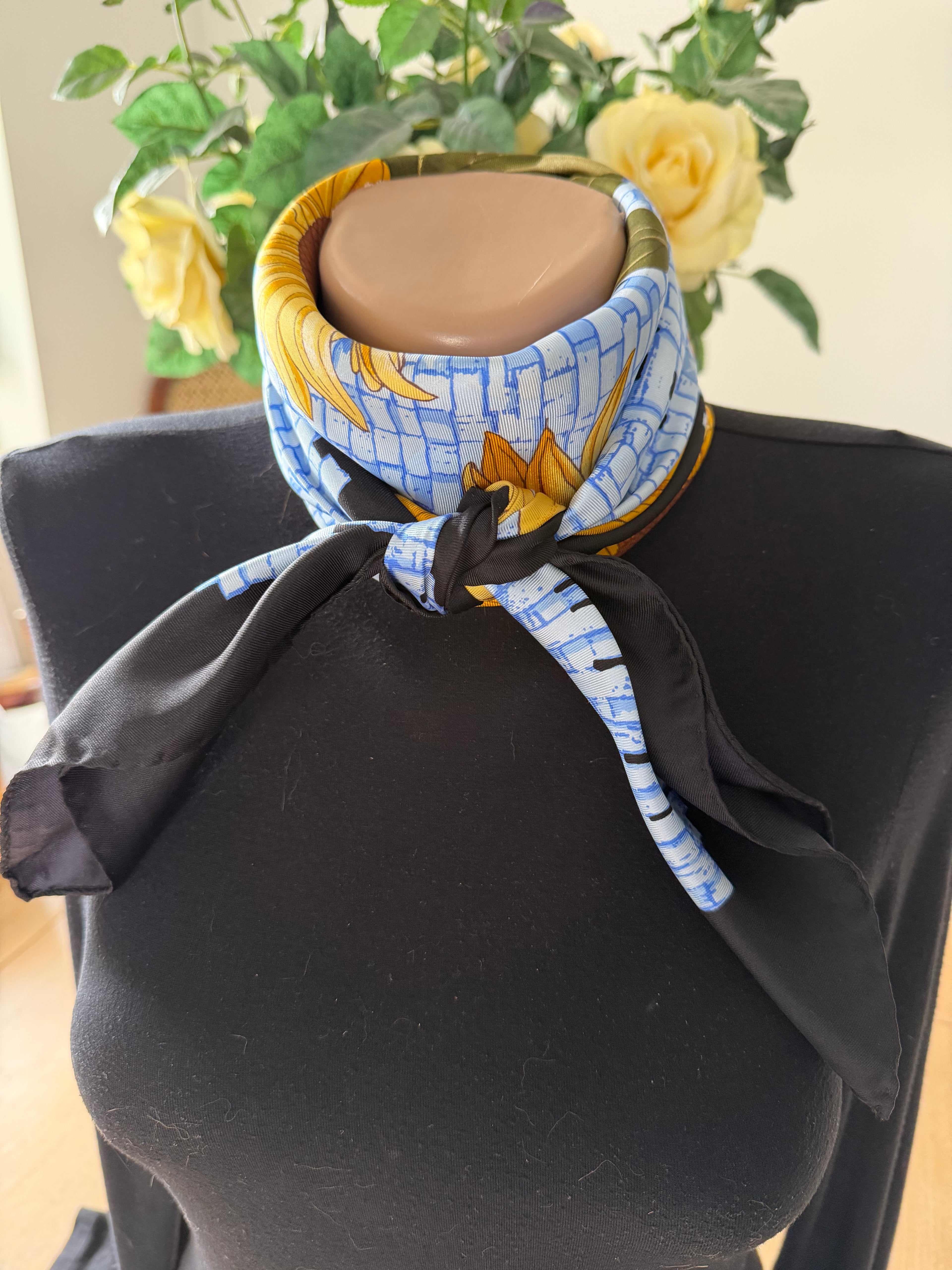 MARCO FOELUZA carré foulard scarf schal sjaal seide soie silk