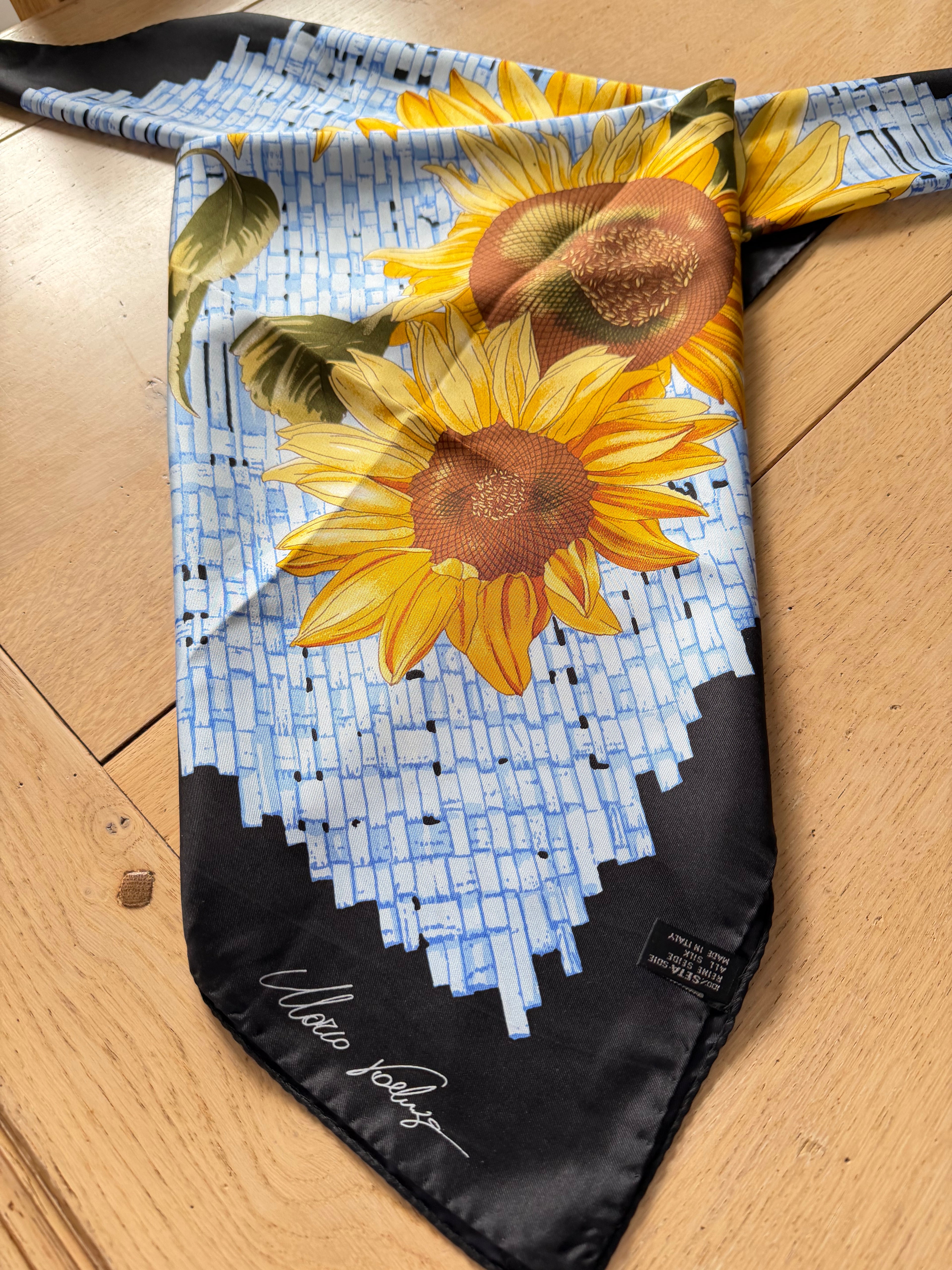 MARCO FOELUZA carré foulard scarf schal sjaal seide soie silk