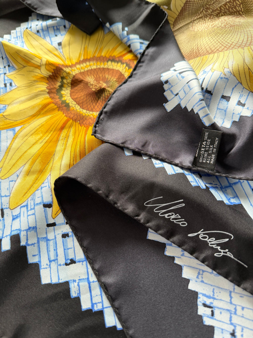 MARCO FOELUZA carré foulard scarf schal sjaal seide soie silk