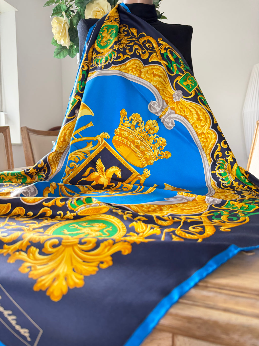 CHRISTIAN FISHBACHER carré foulard scarf schal sjaal seide soie silk