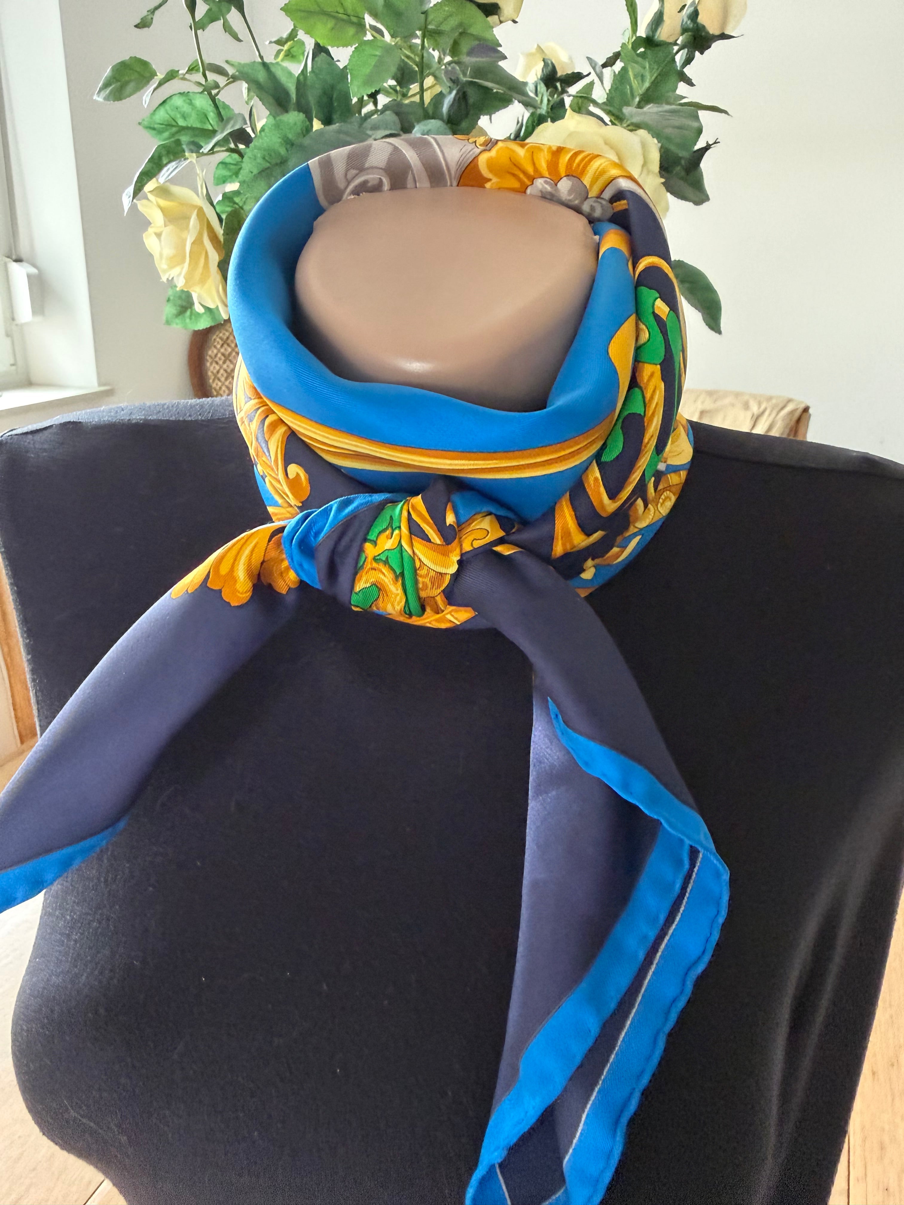 CHRISTIAN FISHBACHER carré foulard scarf schal sjaal seide soie silk