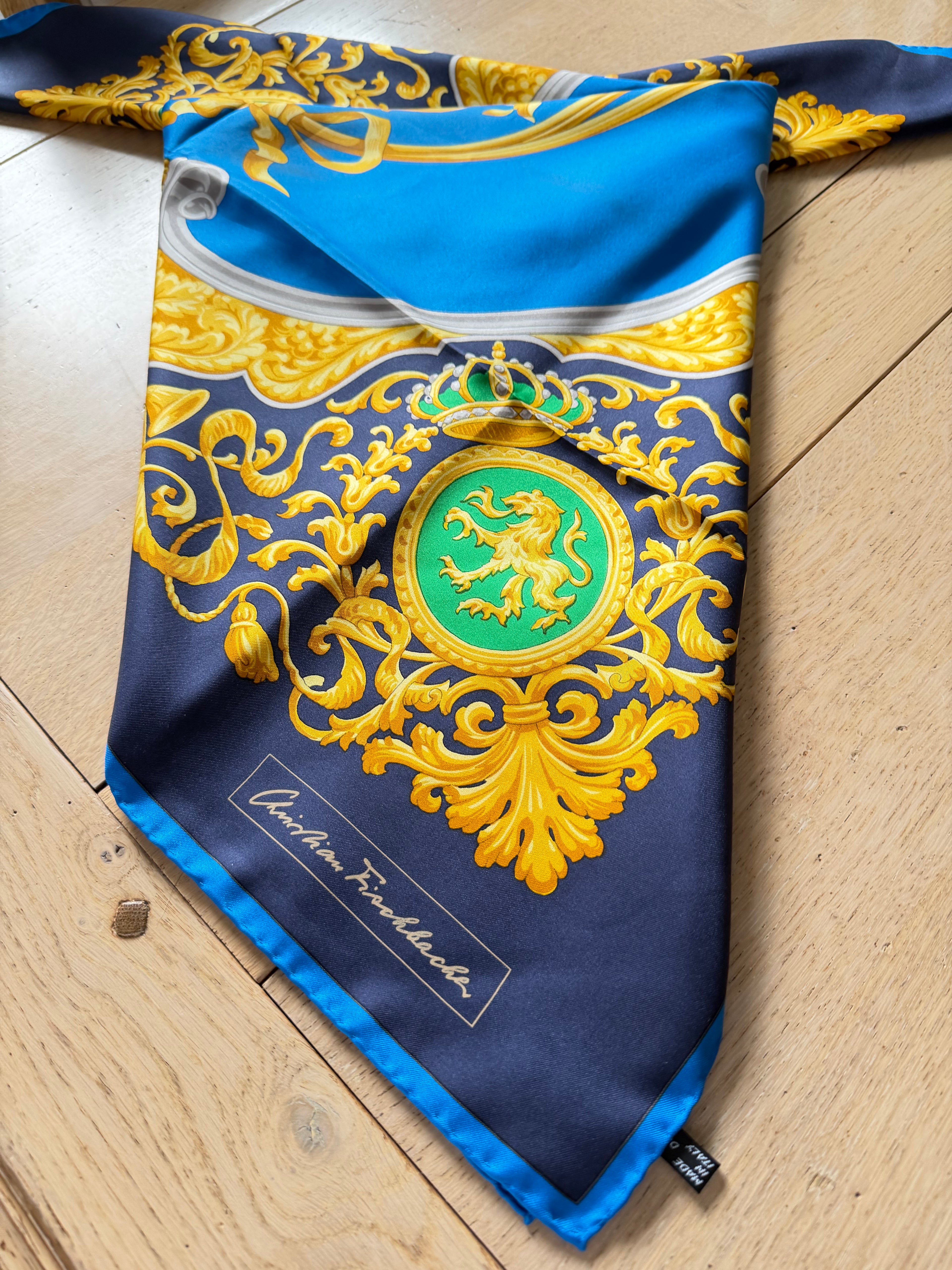 CHRISTIAN FISHBACHER carré foulard scarf schal sjaal seide soie silk