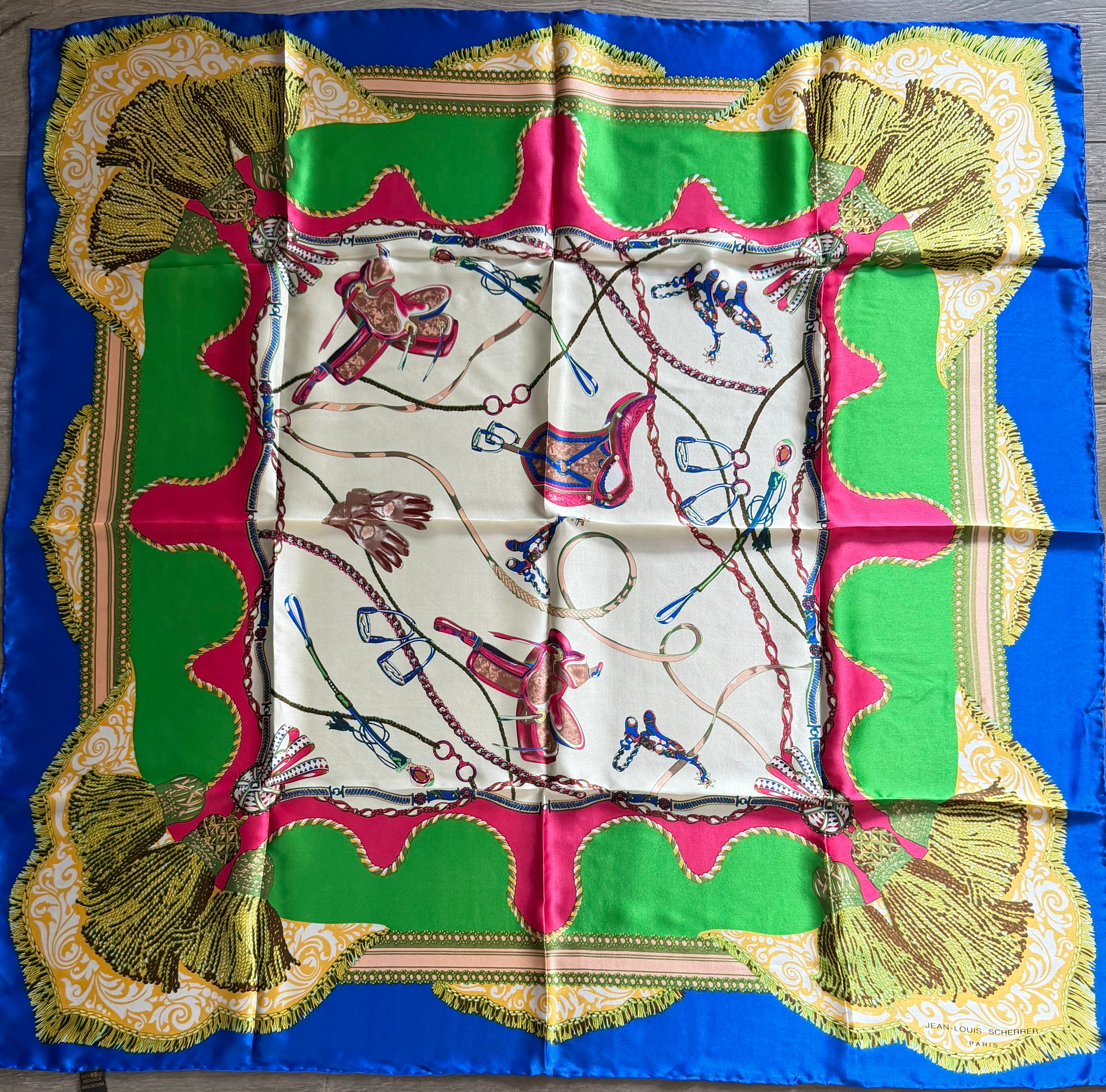 JEAN LOUIS SCHERER carré foulard scarf schal sjaal seide silk soie