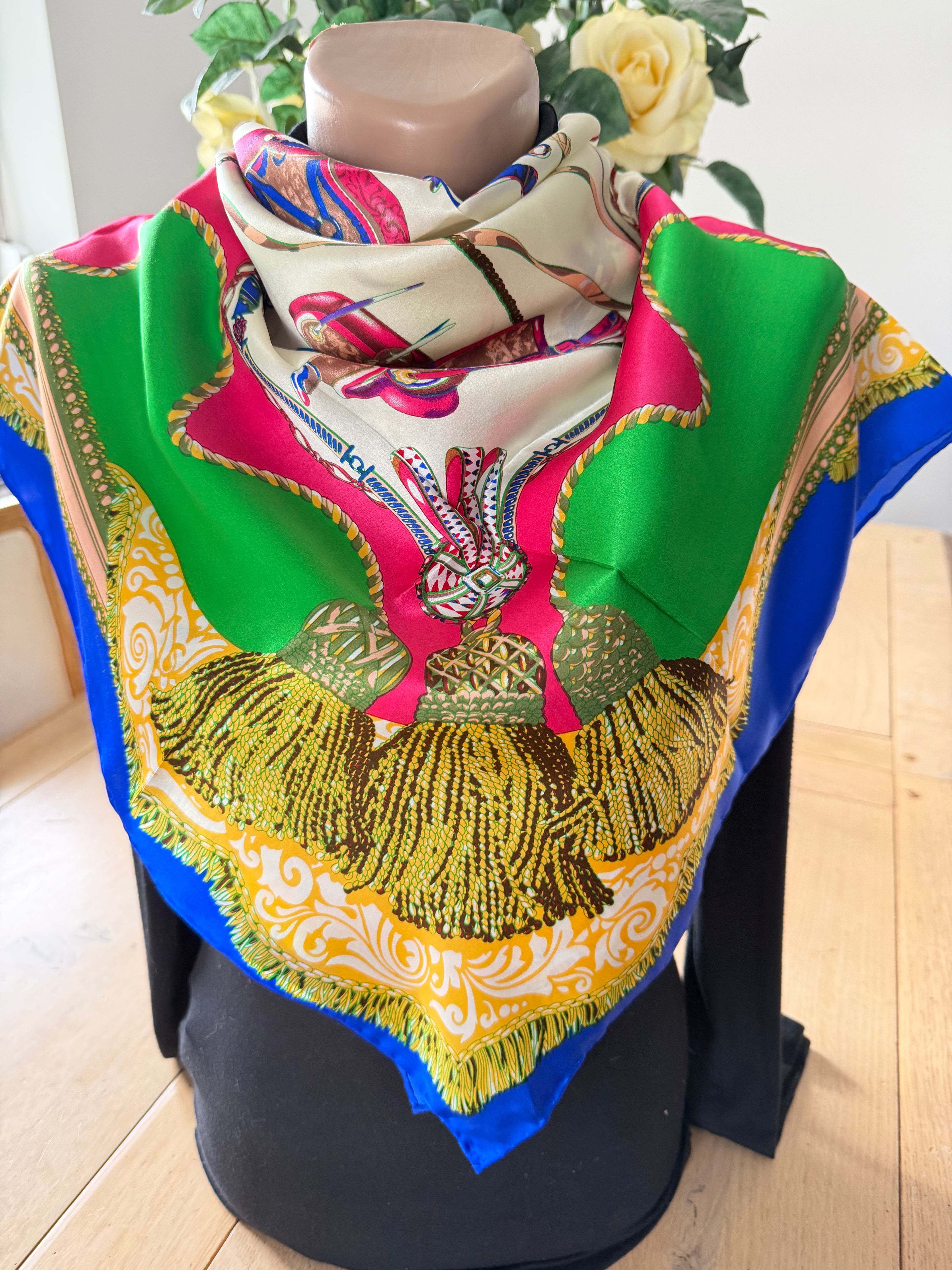 JEAN LOUIS SCHERER carré foulard scarf schal sjaal seide silk soie