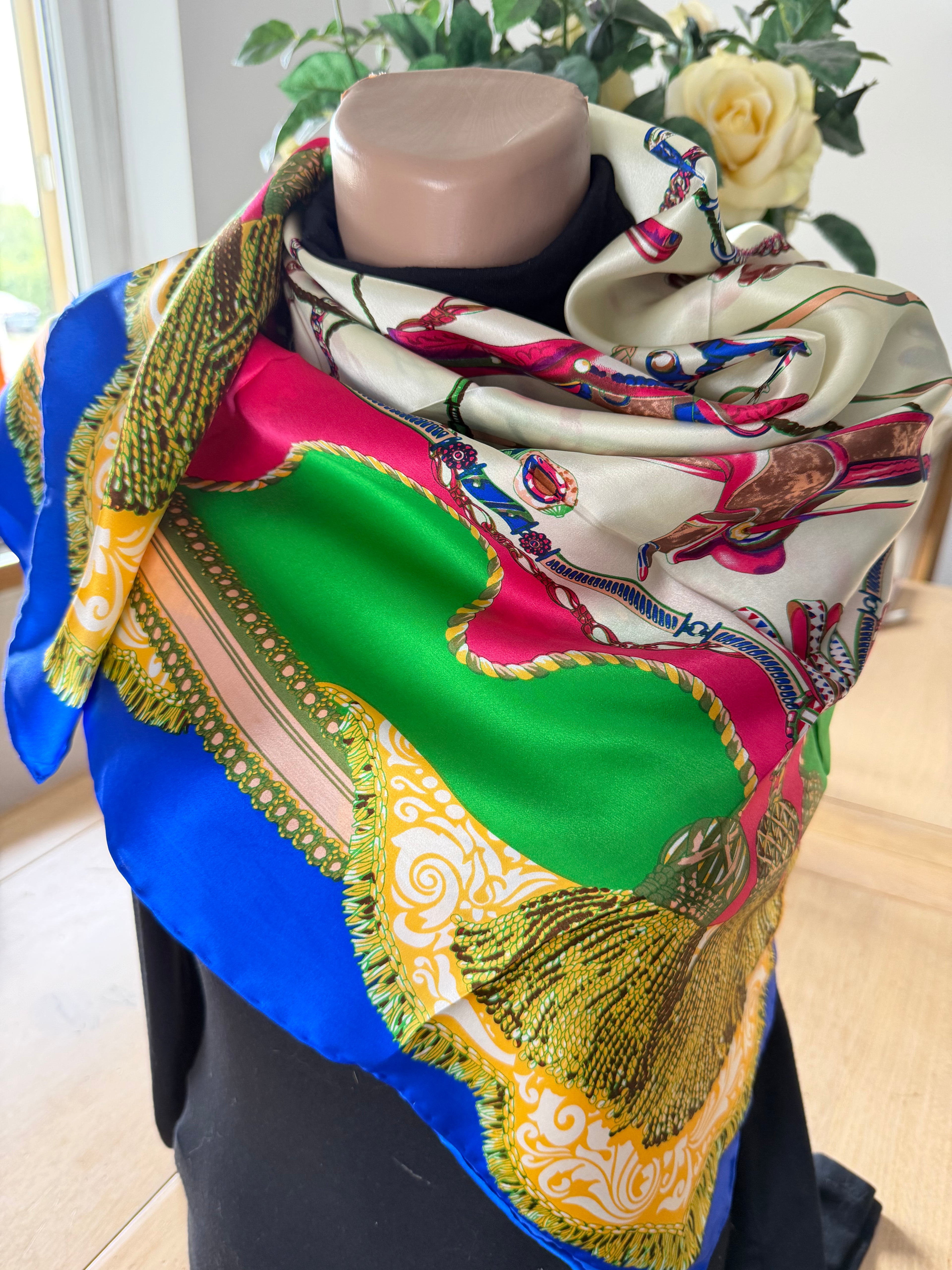 JEAN LOUIS SCHERER carré foulard scarf schal sjaal seide silk soie