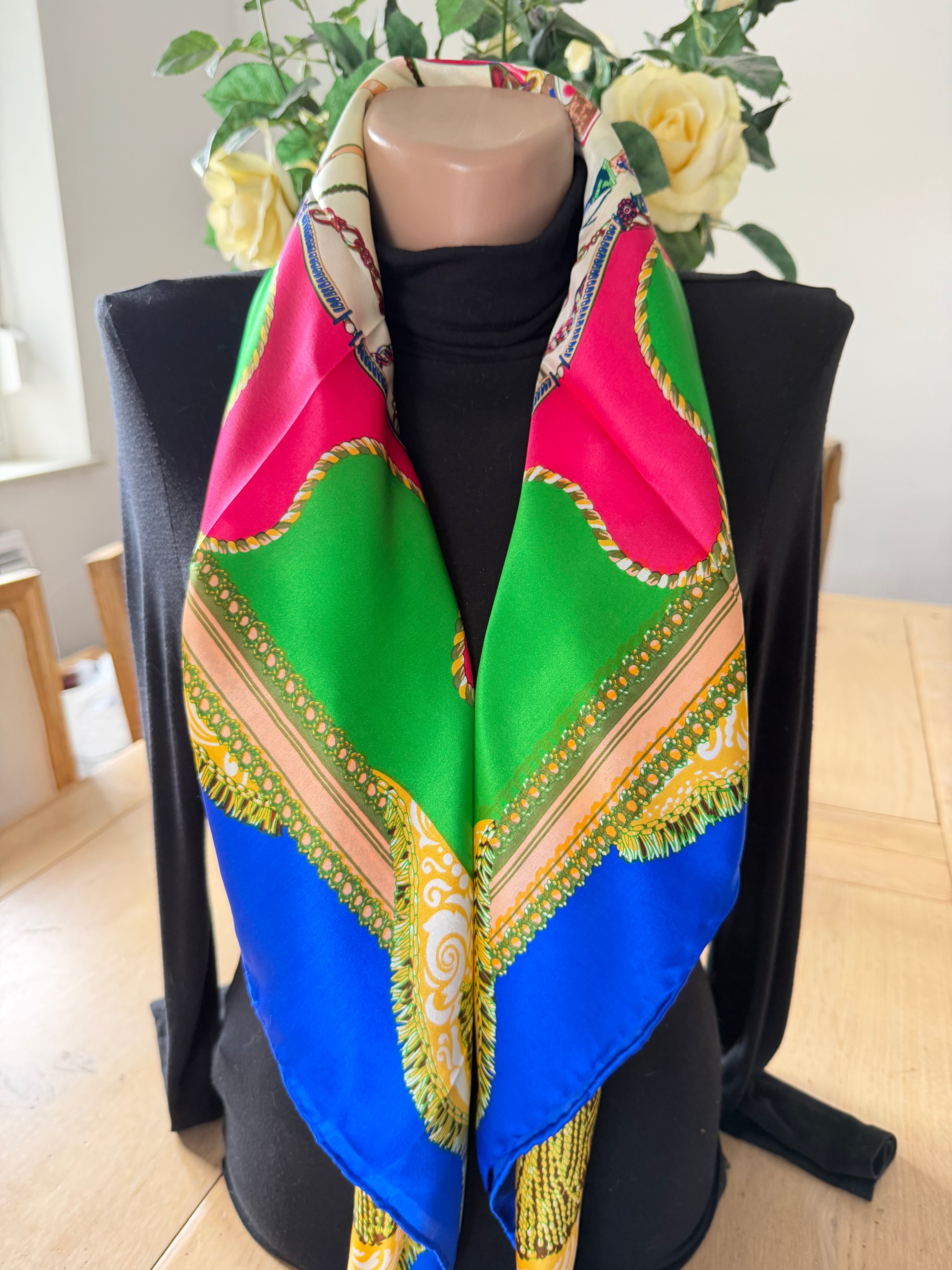 JEAN LOUIS SCHERER carré foulard scarf schal sjaal seide silk soie