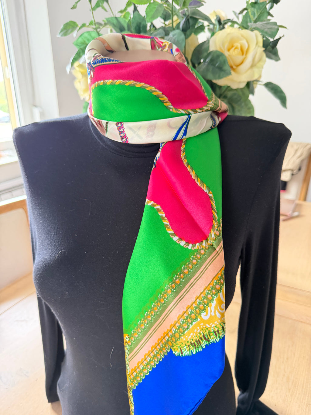 JEAN LOUIS SCHERER carré foulard scarf schal sjaal seide silk soie