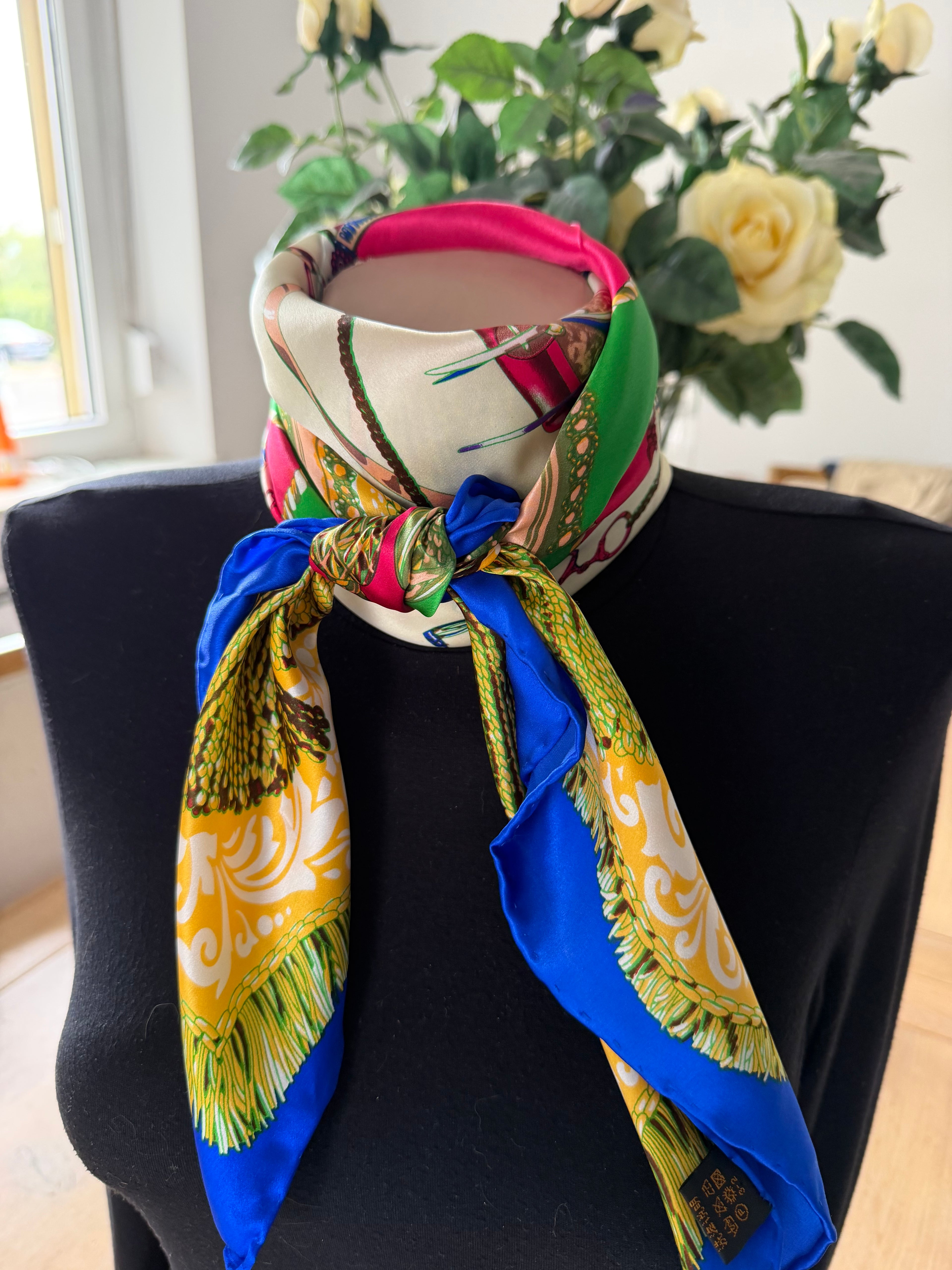 JEAN LOUIS SCHERER carré foulard scarf schal sjaal seide silk soie