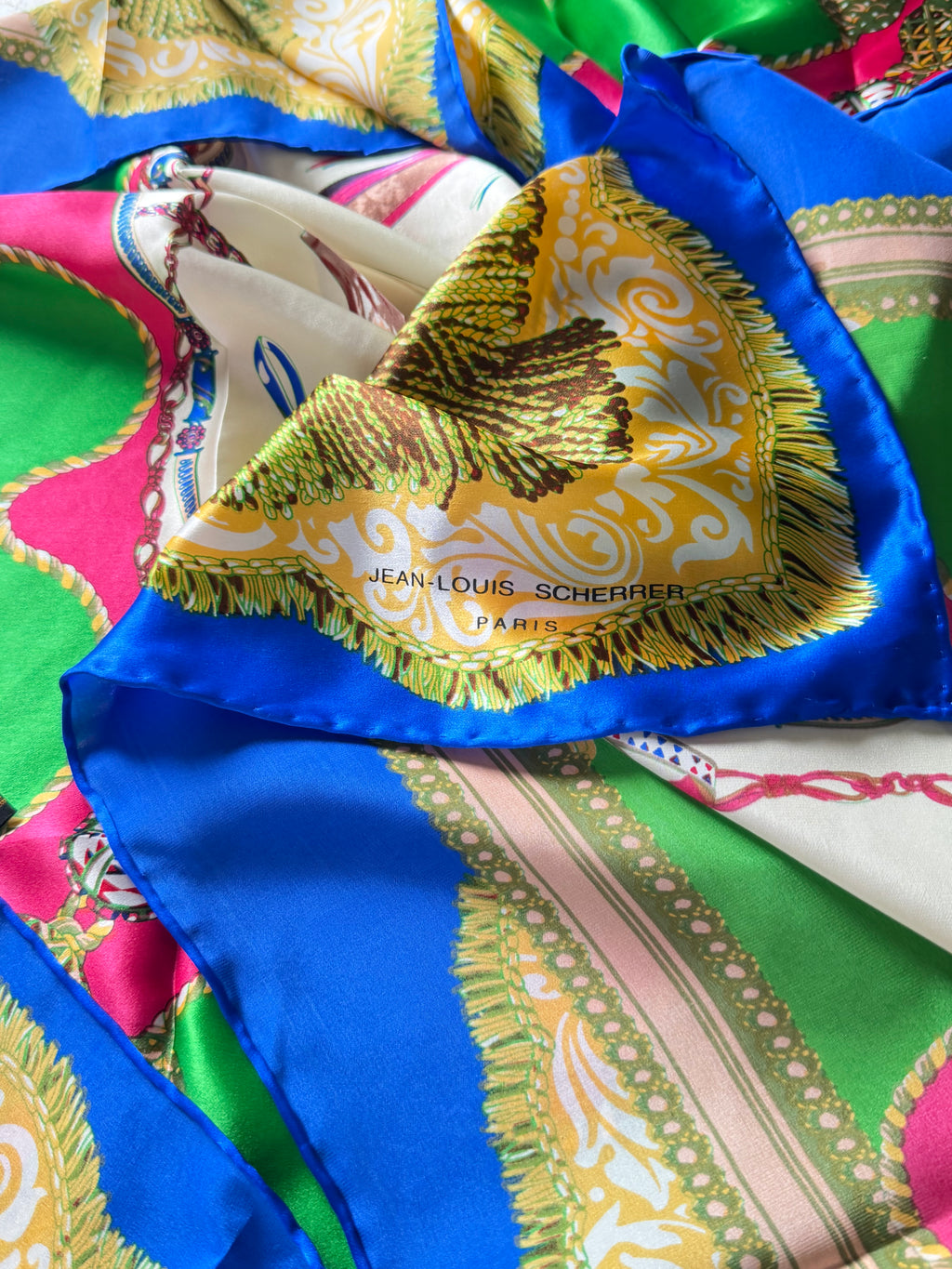 JEAN LOUIS SCHERER carré foulard scarf schal sjaal seide silk soie
