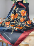 Daniel La Foret carré foulard scarf schal sjaal seide silk soie