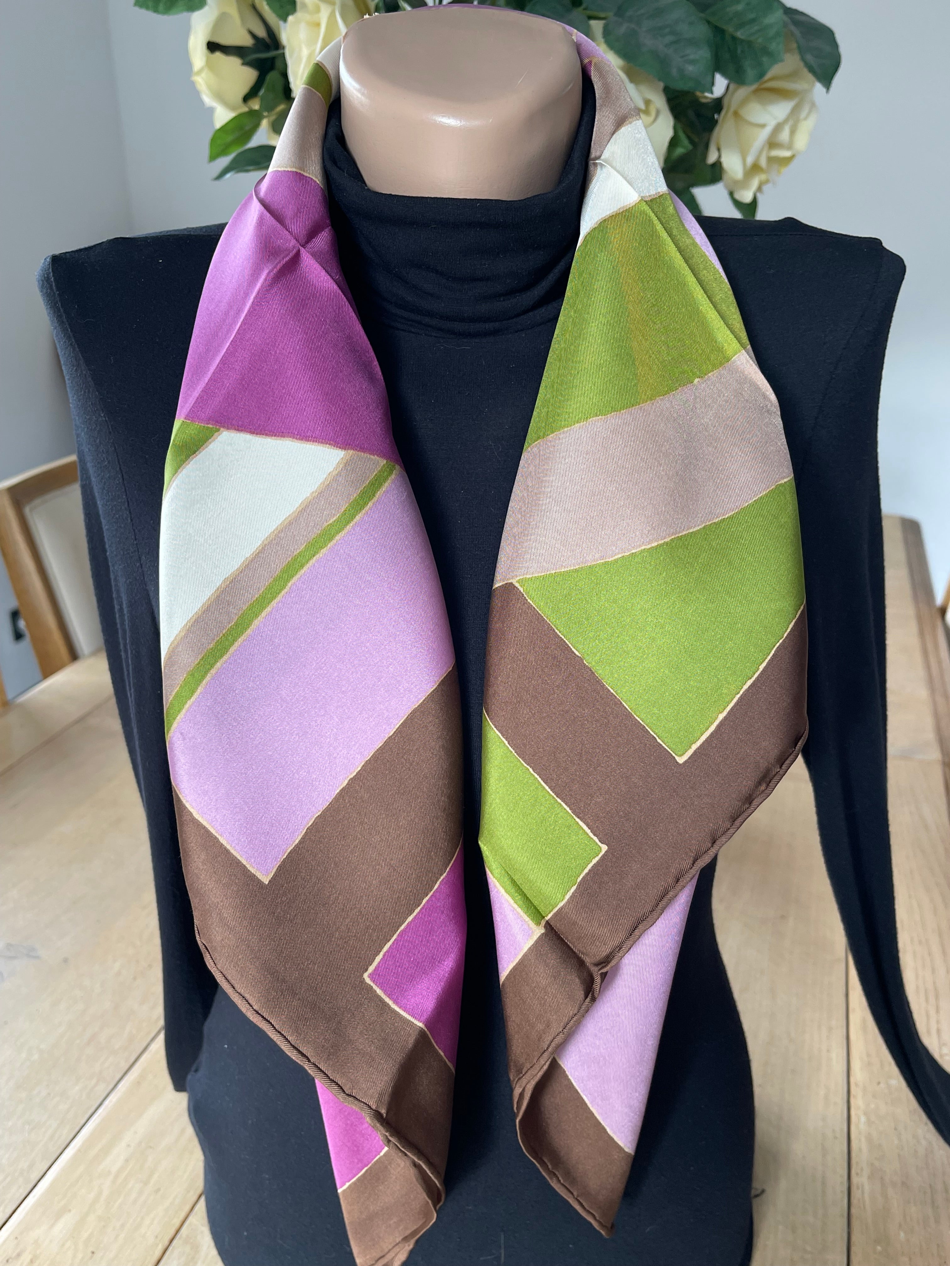 CHRISTIAN DIOR carré foulard schal sjaal seide silk soie
