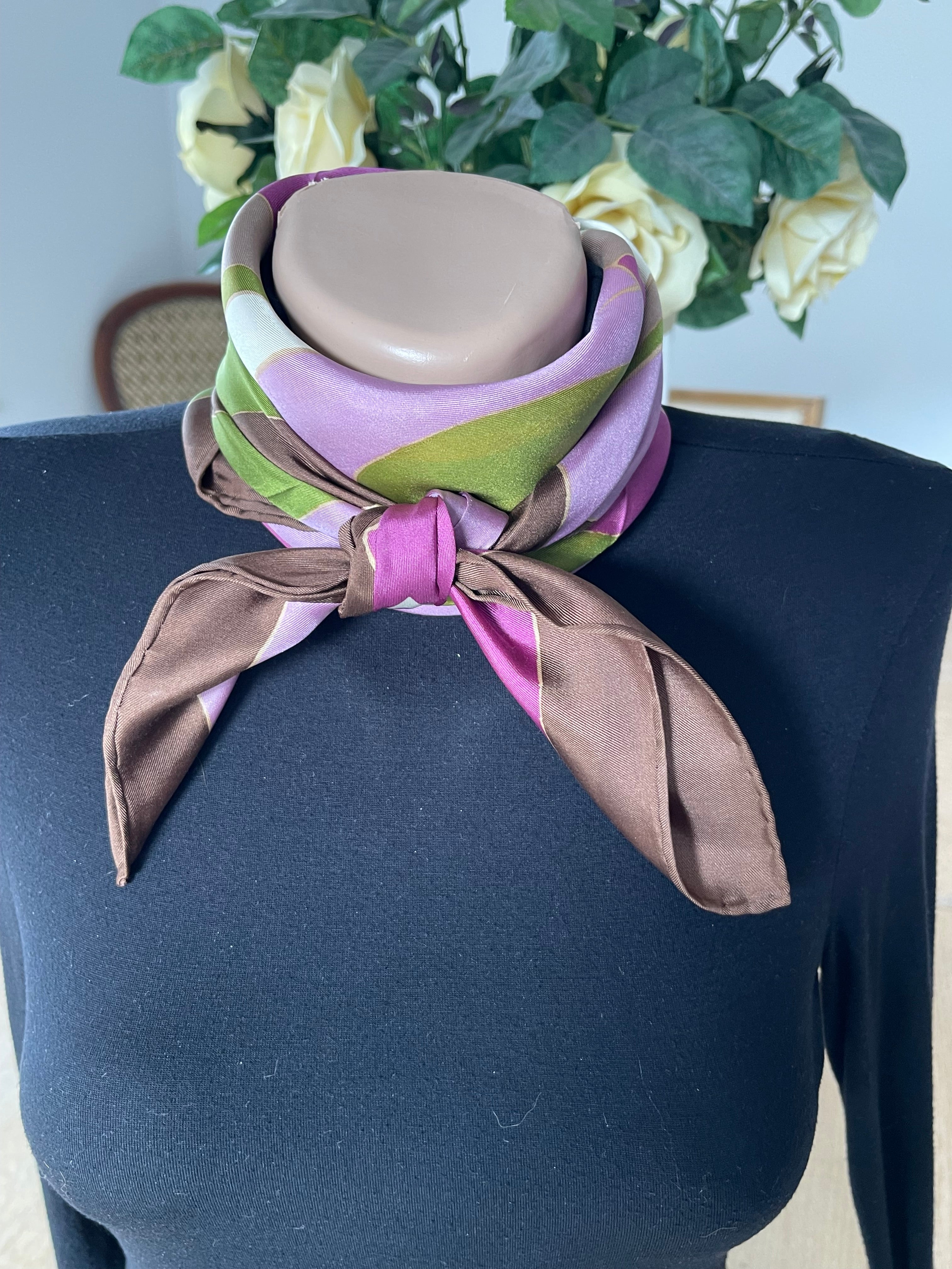 CHRISTIAN DIOR carré foulard schal sjaal seide silk soie