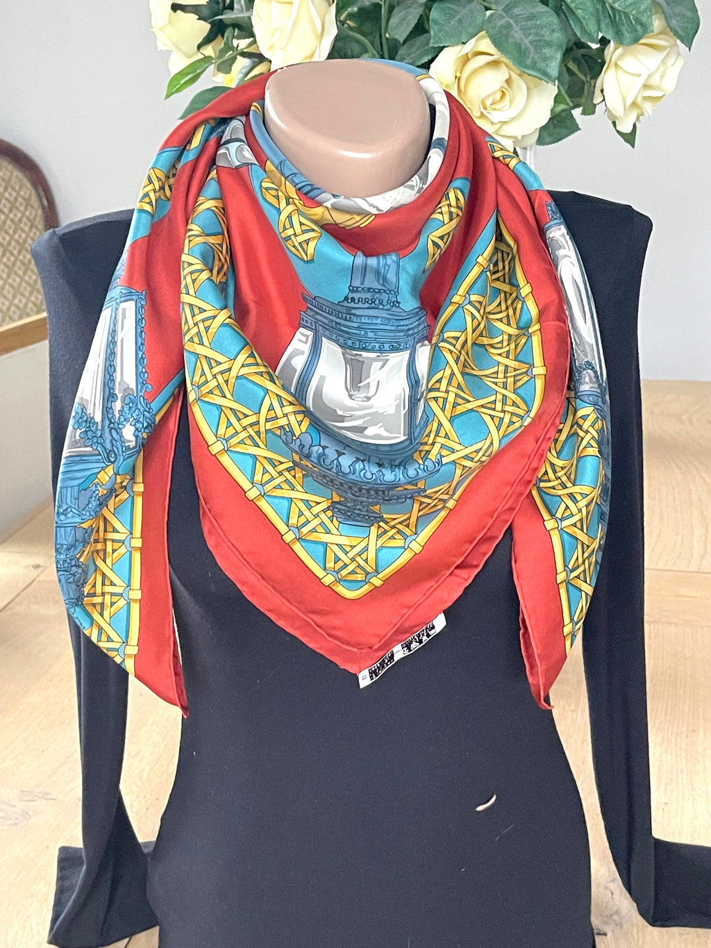 Foulard/Carré/Chale HERMÈS Feu de Route Silk SCARF seide seda seta schal