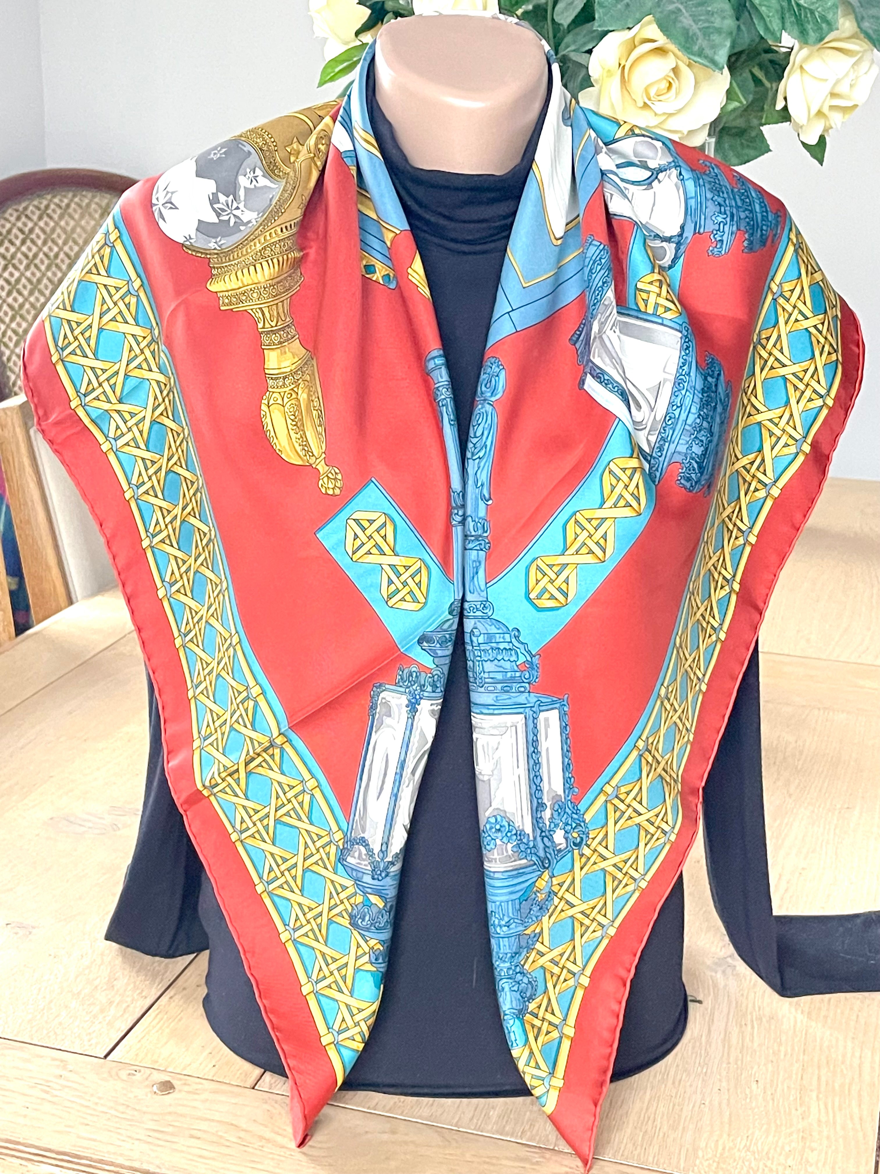 Foulard/Carré/Chale HERMÈS Feu de Route Silk SCARF seide seda seta schal