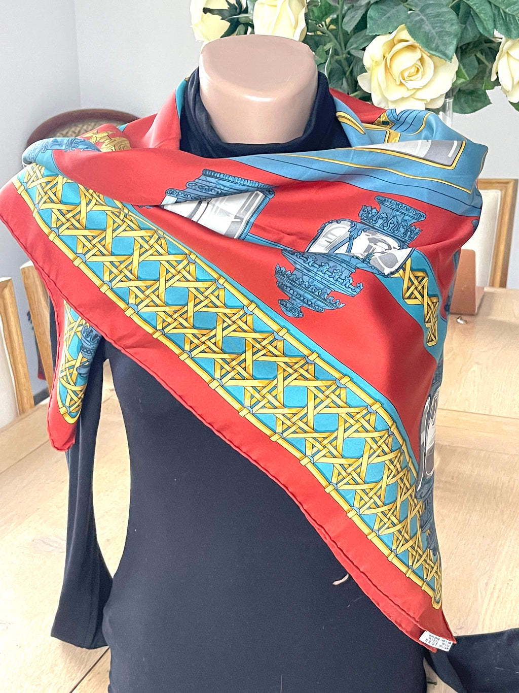 Foulard/Carré/Chale HERMÈS Feu de Route Silk SCARF seide seda seta schal