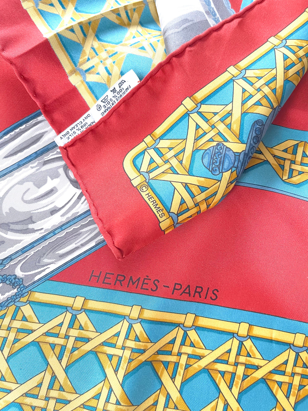 Foulard/Carré/Chale HERMÈS Feu de Route Silk SCARF seide seda seta schal