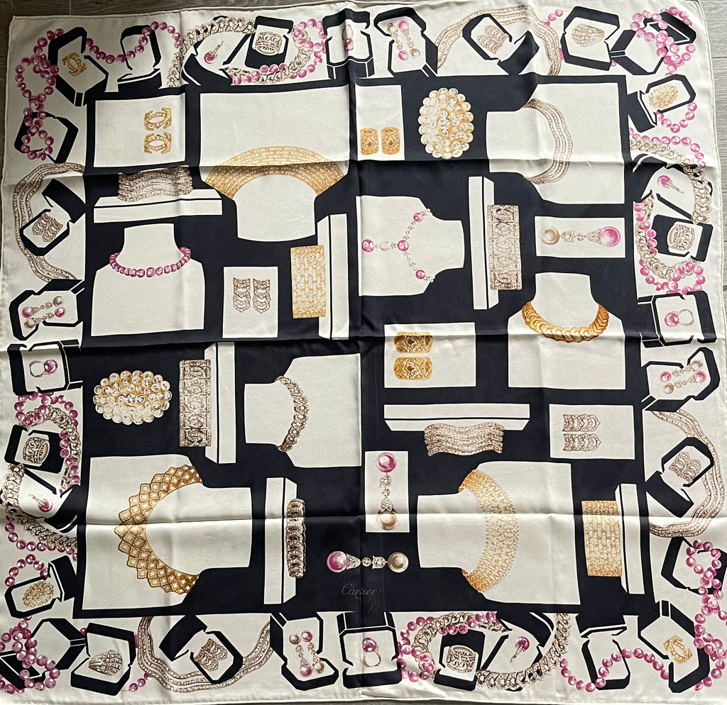 Cartier foulard scarf schal seide soie silk