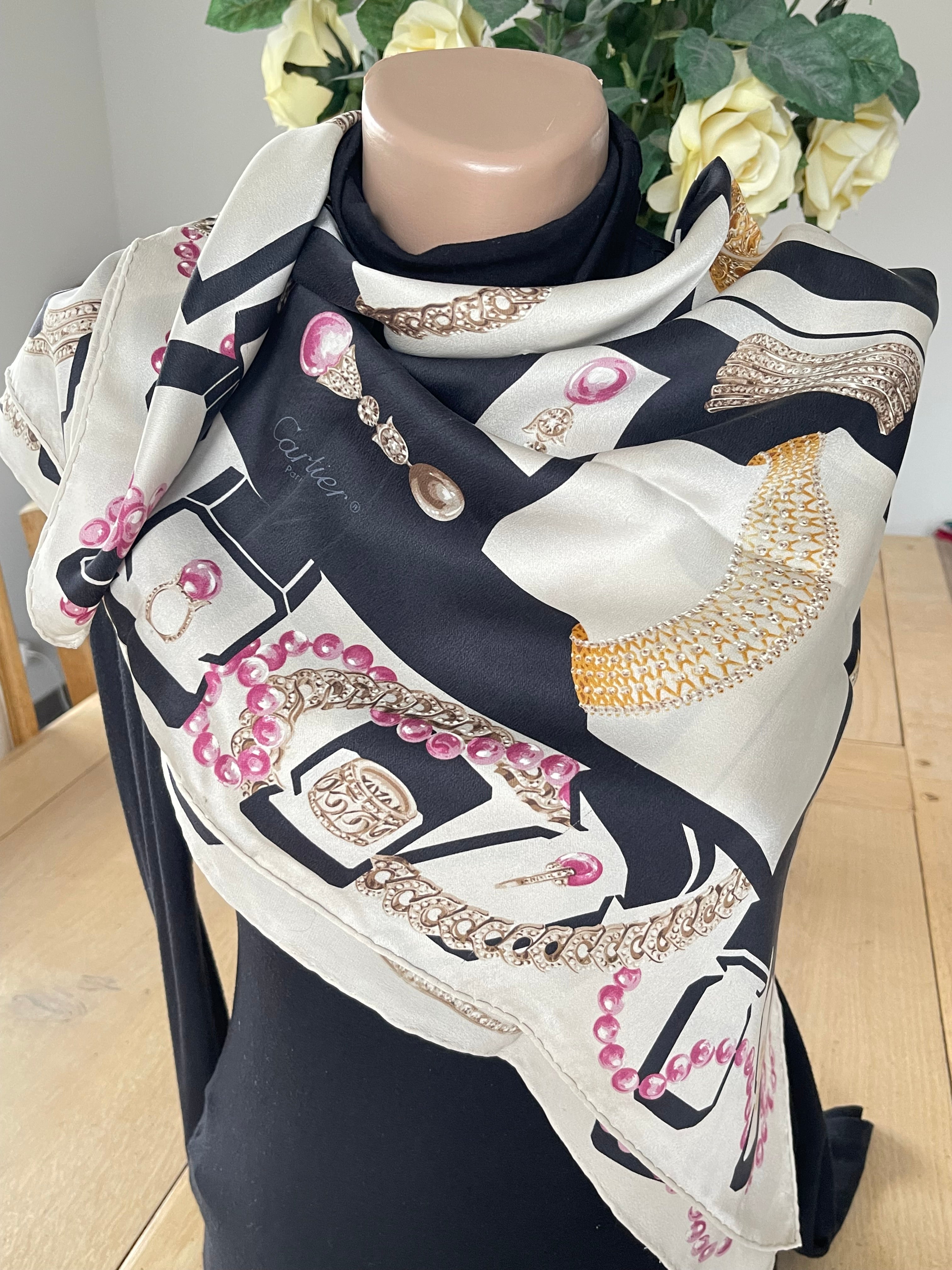 Cartier foulard scarf schal seide soie silk