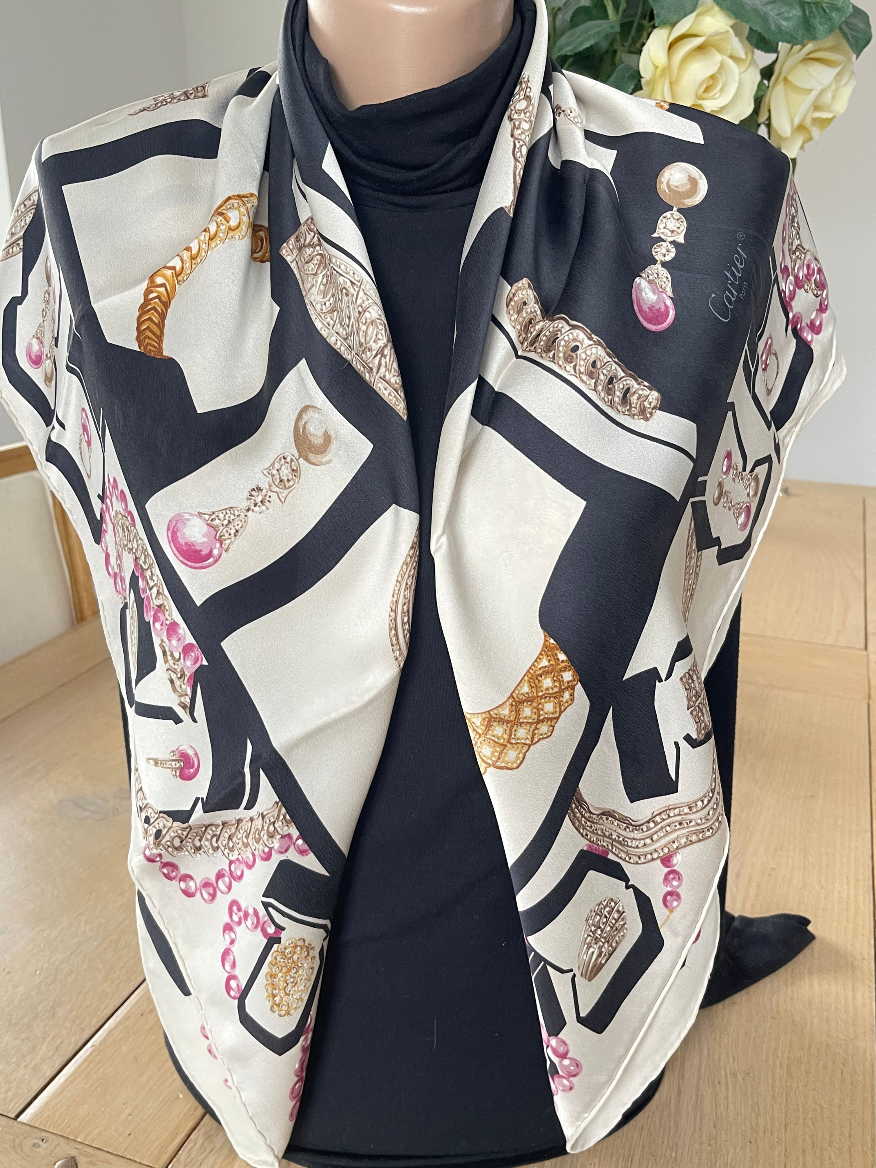 Cartier foulard scarf schal seide soie silk