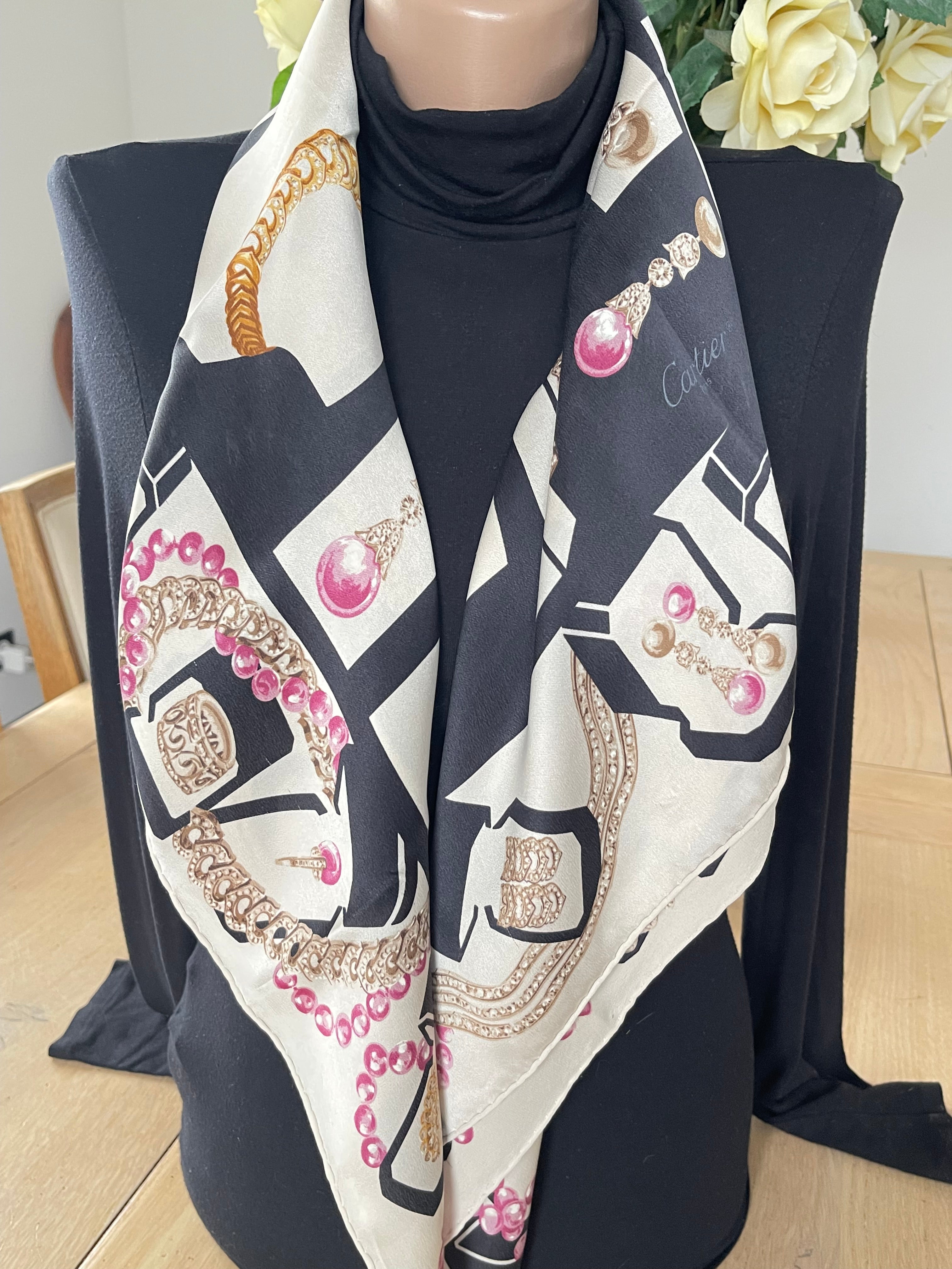 Cartier foulard scarf schal seide soie silk