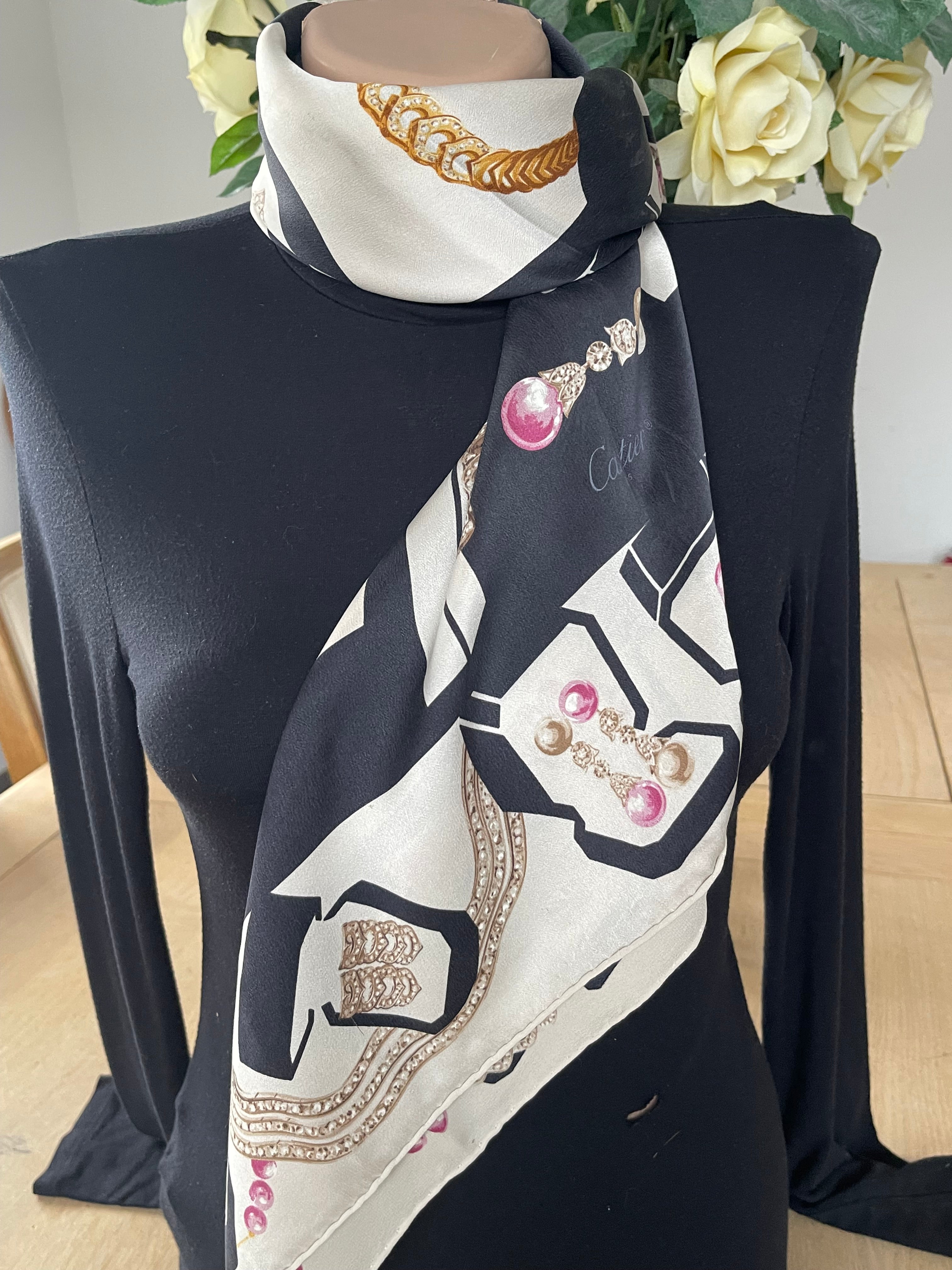 Cartier foulard scarf schal seide soie silk