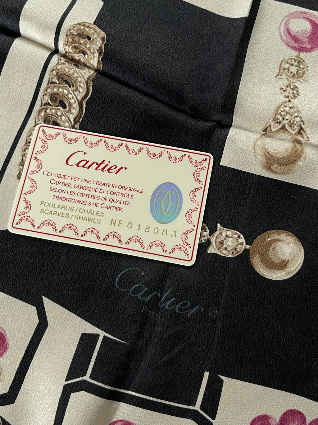 Cartier foulard scarf schal seide soie silk