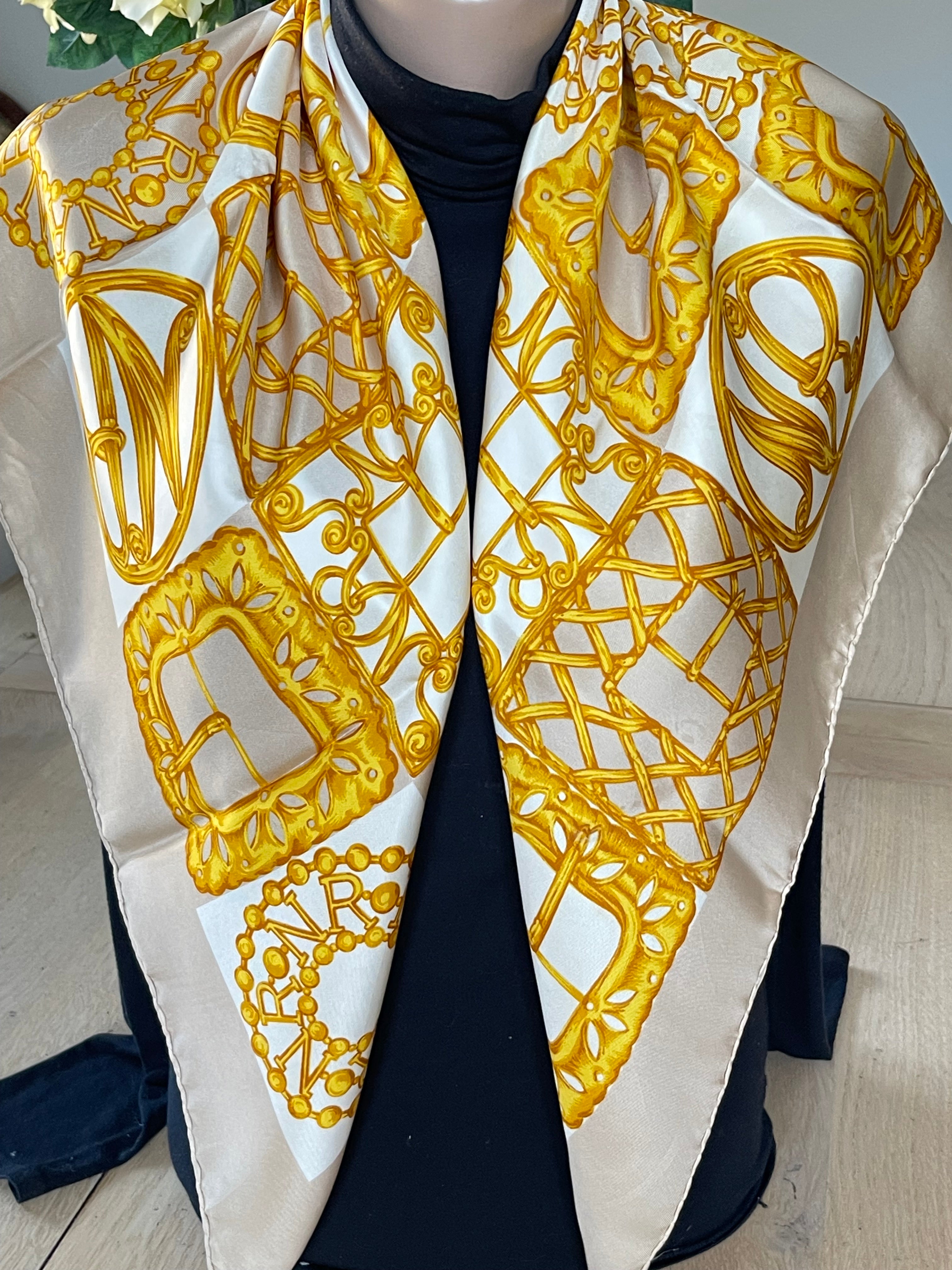 Nina Ricci foulard carré scarf schal sjaal seide silk soie