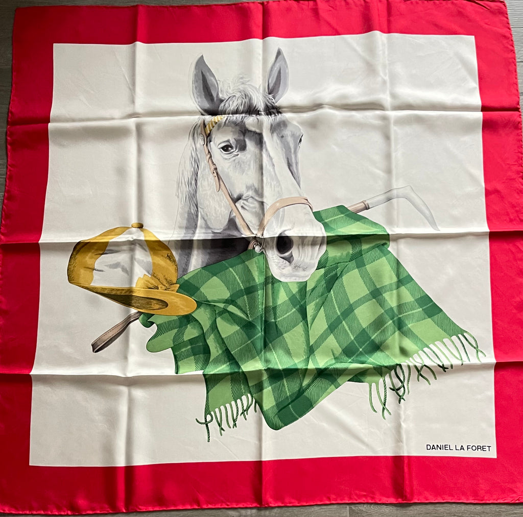DANIE LA FORET scarf carré foulard schal sjaal seide silk soie