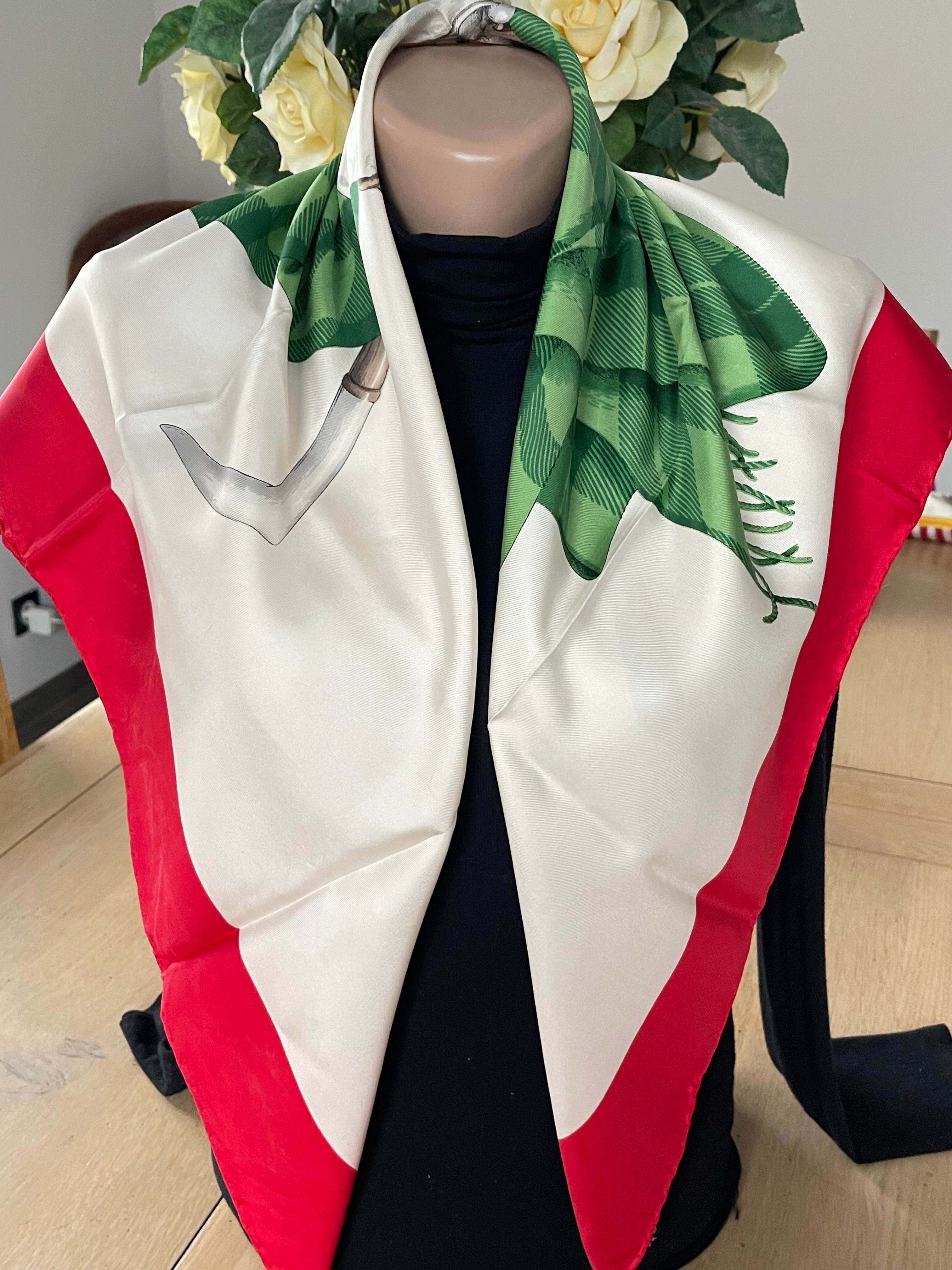 DANIE LA FORET scarf carré foulard schal sjaal seide silk soie